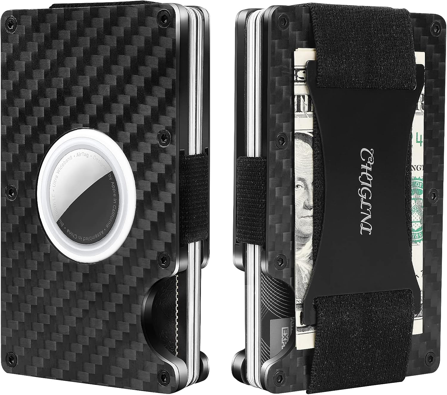 Slim RFID Blocking Airtag Wallet for Men – Metal Wallet with Money Clip - Abbycart