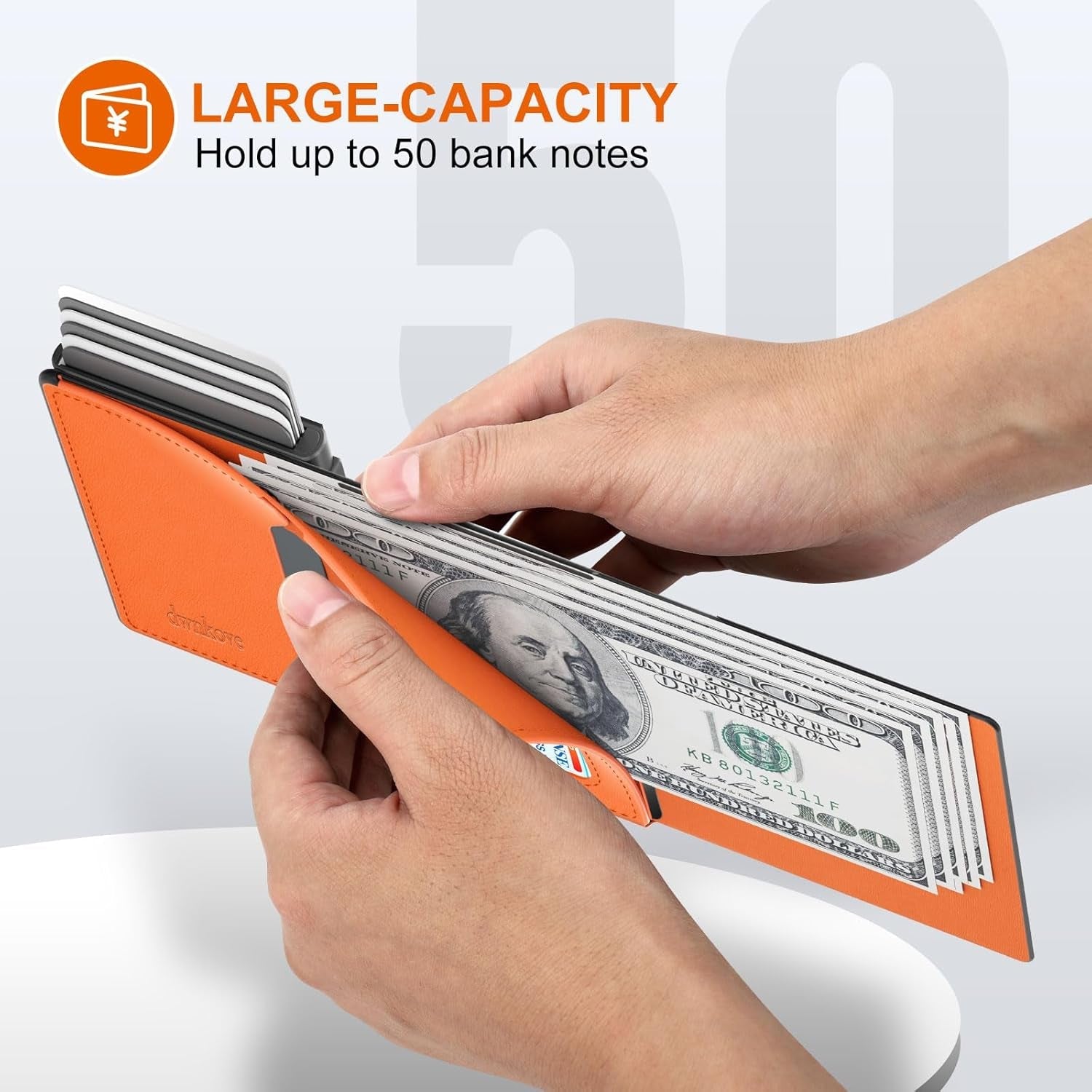 Slim RFID Blocking Airtag Wallet for Men – Minimalist Leather Pop - Up Card Holder - Abbycart