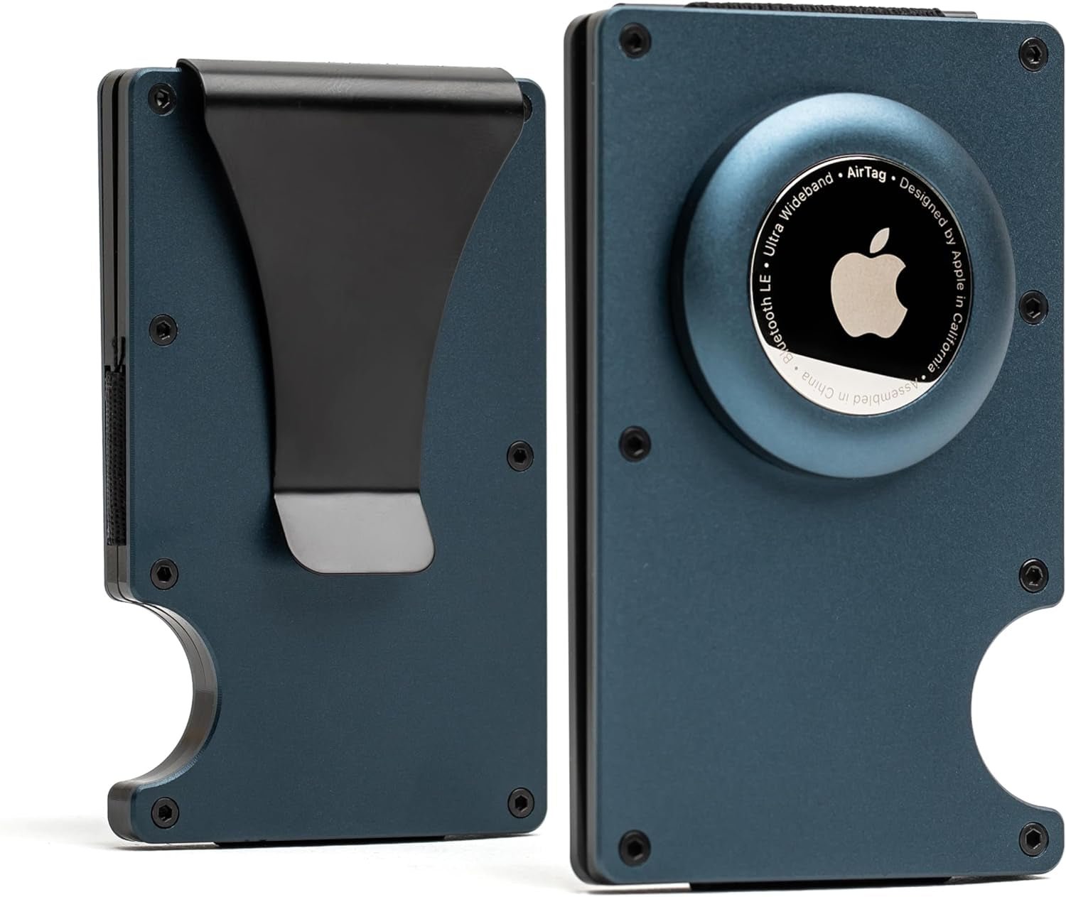 Slim RFID Blocking AirTag Wallet – Minimalist Aluminum Wallet with Money Clip - Abbycart