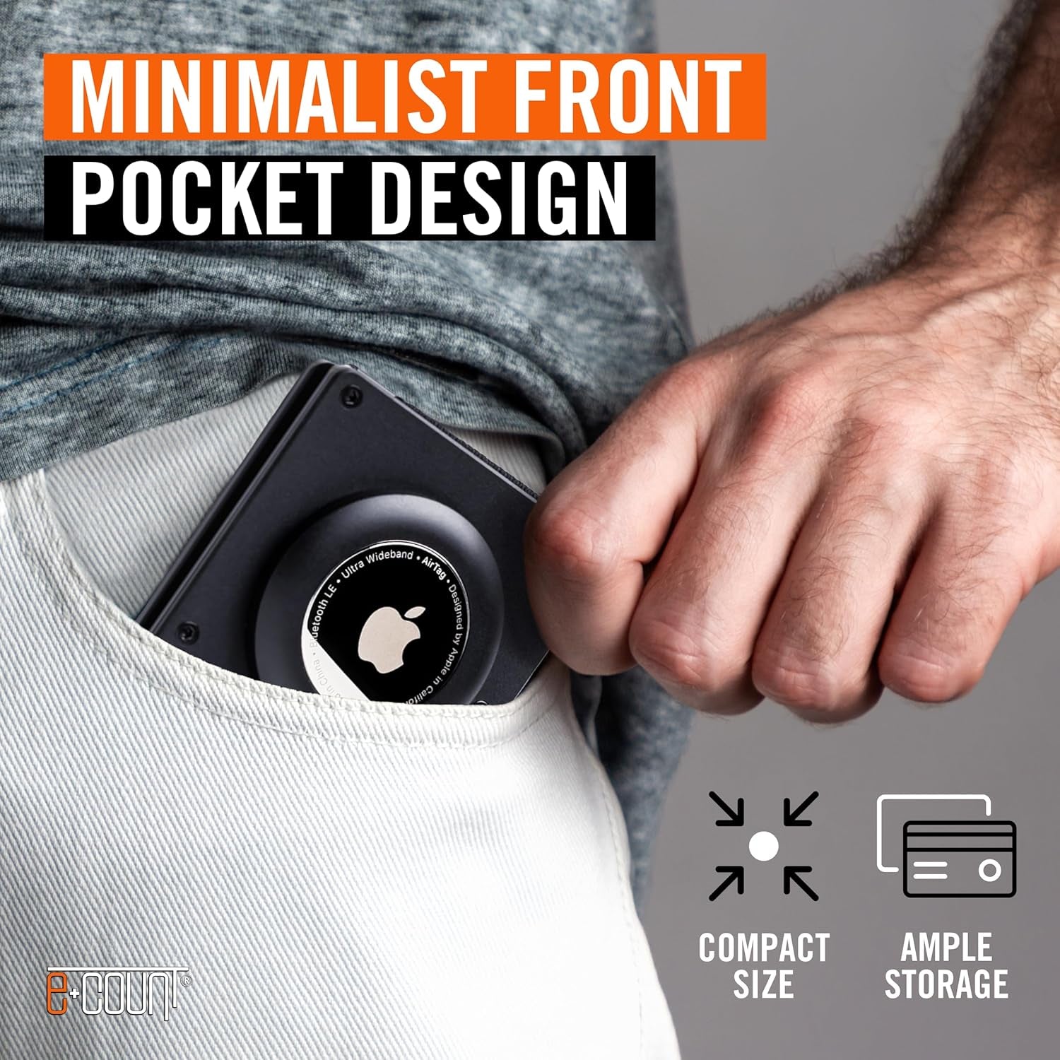 Slim RFID Blocking AirTag Wallet – Minimalist Aluminum Wallet with Money Clip - Abbycart