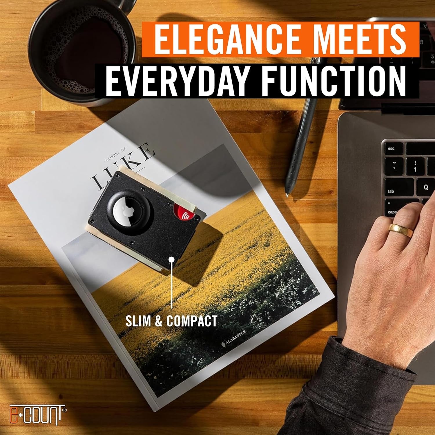 Slim RFID Blocking AirTag Wallet – Minimalist Aluminum Wallet with Money Clip - Abbycart