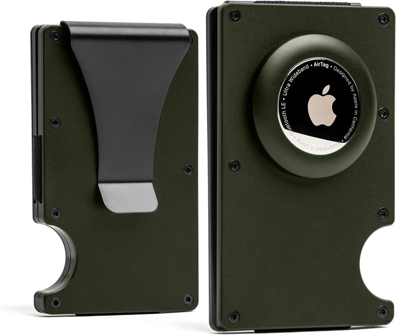 Slim RFID Blocking AirTag Wallet – Minimalist Aluminum Wallet with Money Clip - Abbycart