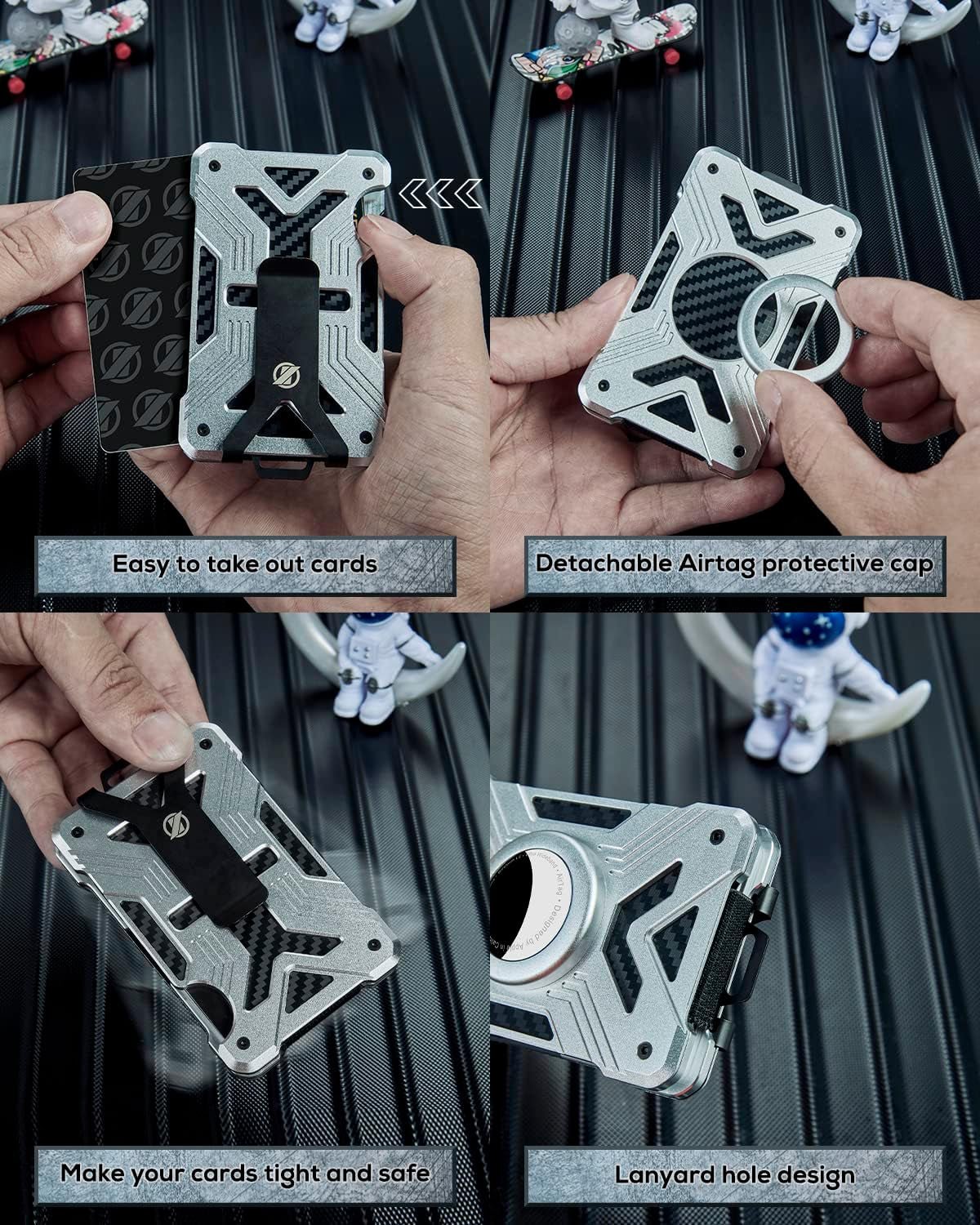 Slim RFID - Blocking Wallet for Men – Minimalist Airtag Holder with Money Clip - Abbycart