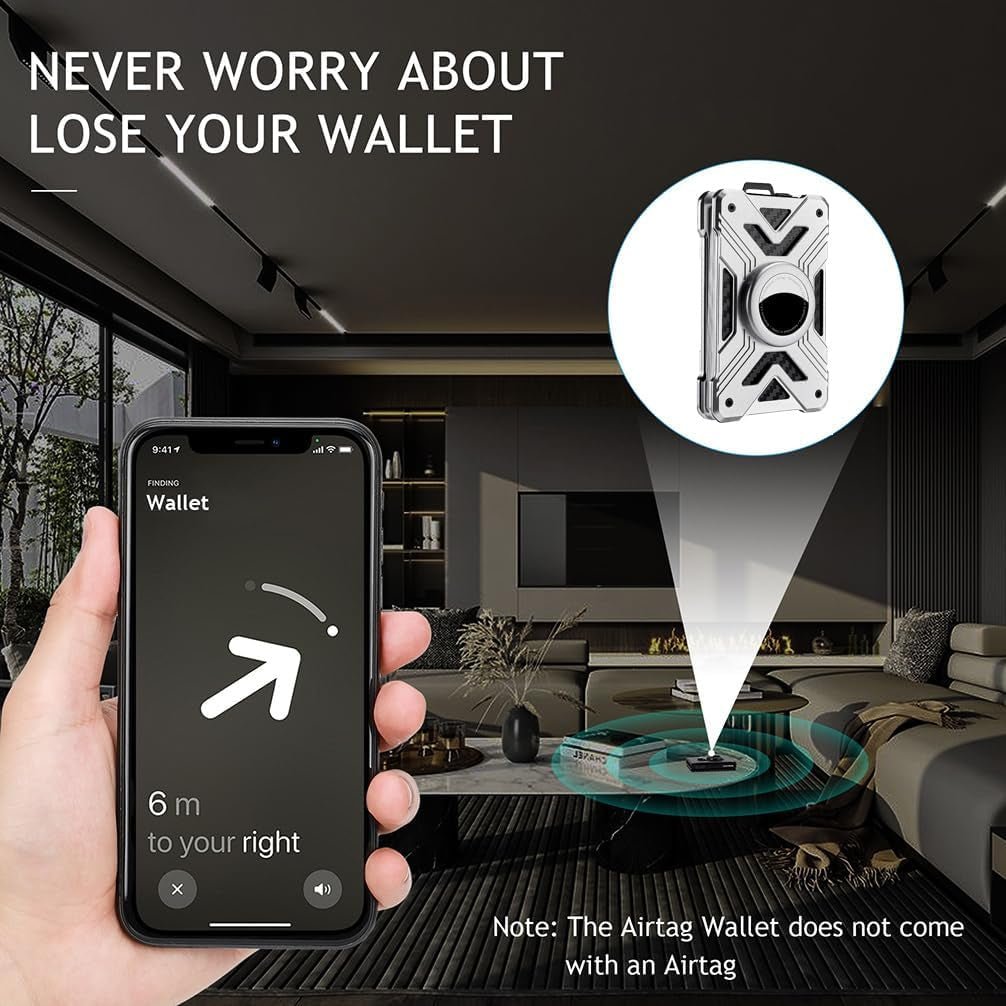 Slim RFID - Blocking Wallet for Men – Minimalist Airtag Holder with Money Clip - Abbycart