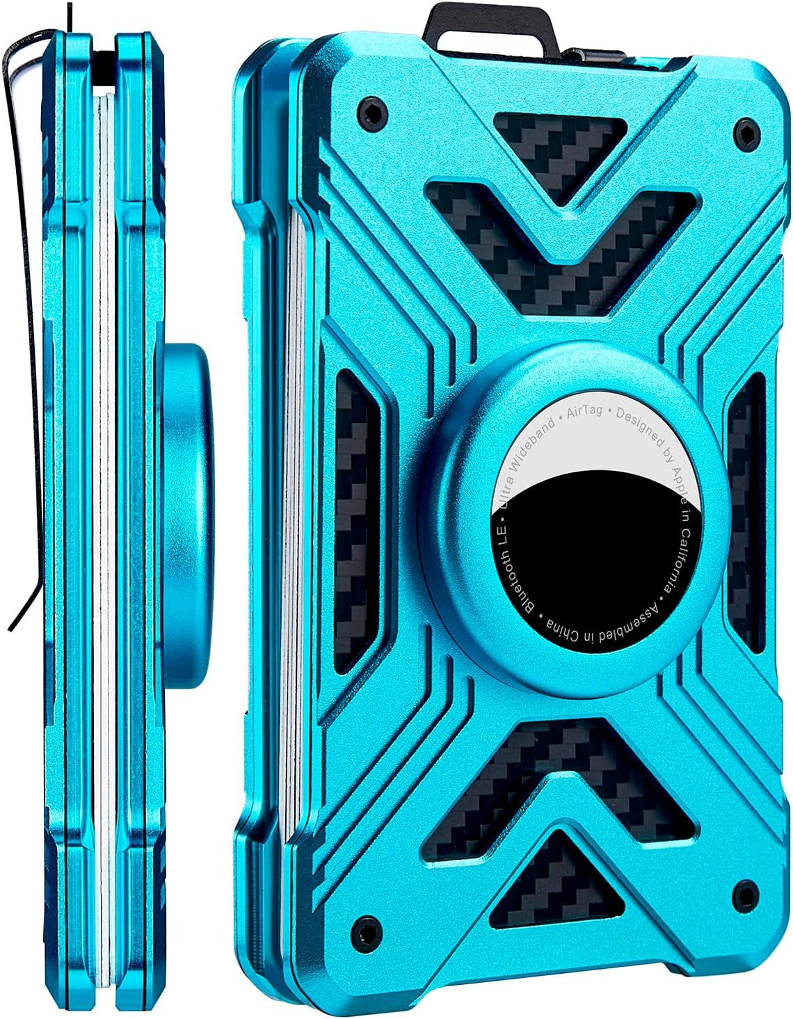 Slim RFID - Blocking Wallet for Men – Minimalist Airtag Holder with Money Clip - Abbycart