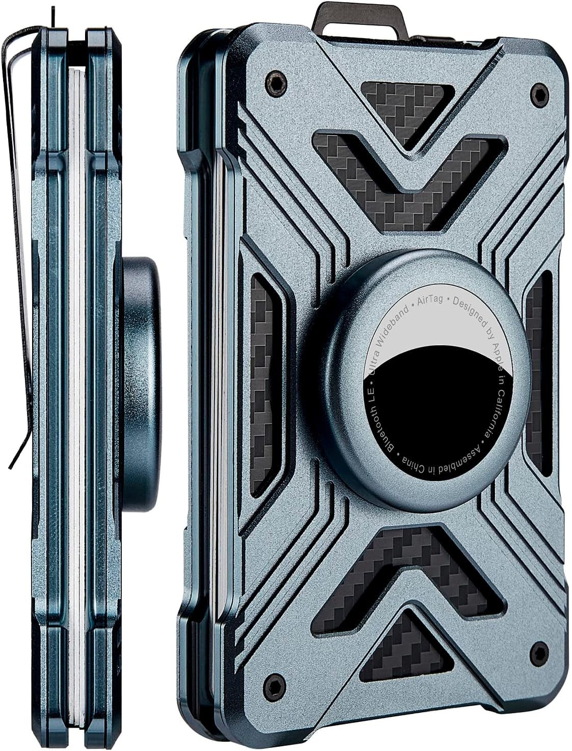 Slim RFID - Blocking Wallet for Men – Minimalist Airtag Holder with Money Clip - Abbycart