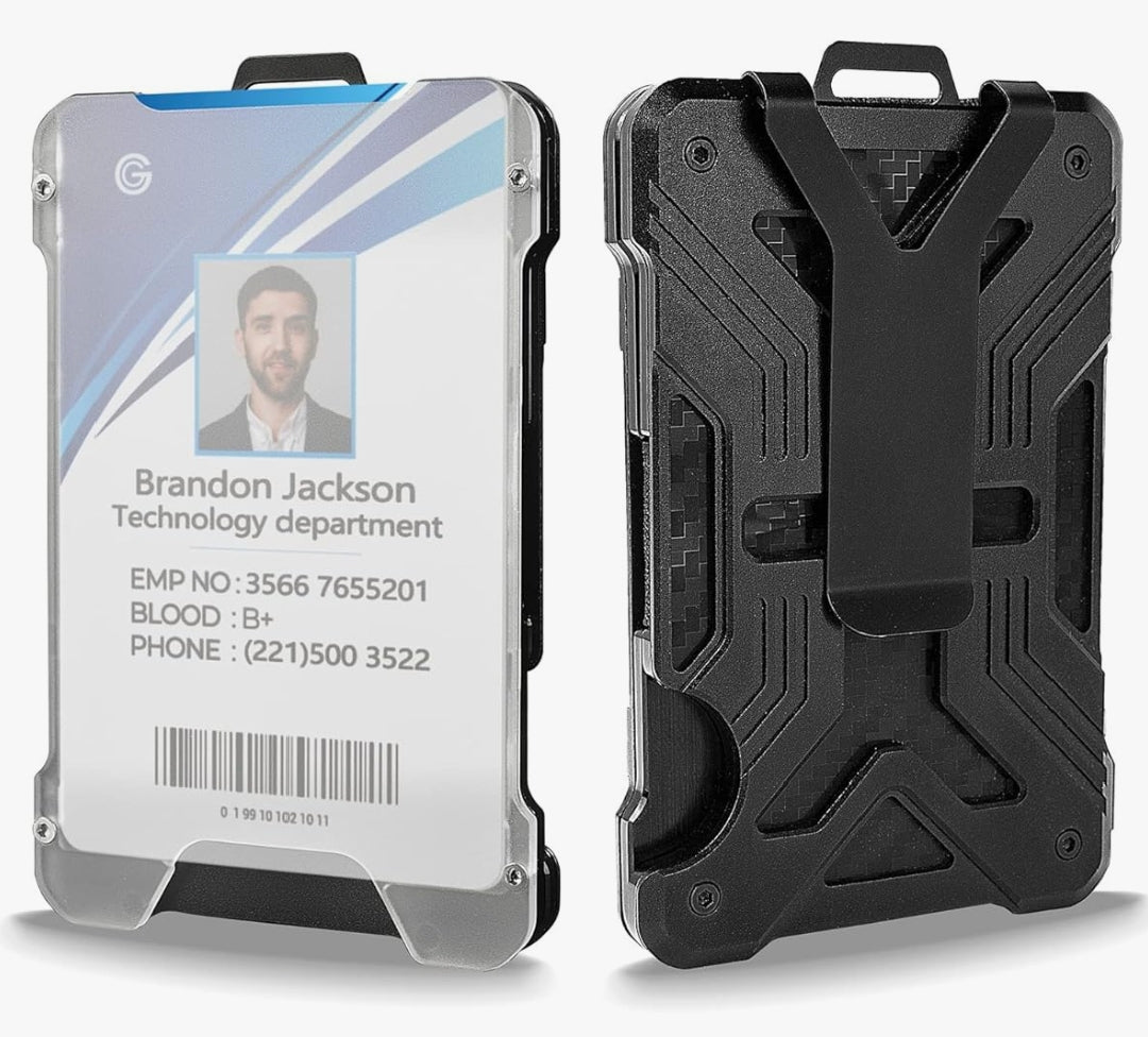 Slim RFID-Blocking Wallet for Men – Minimalist Airtag Holder with Money Clip