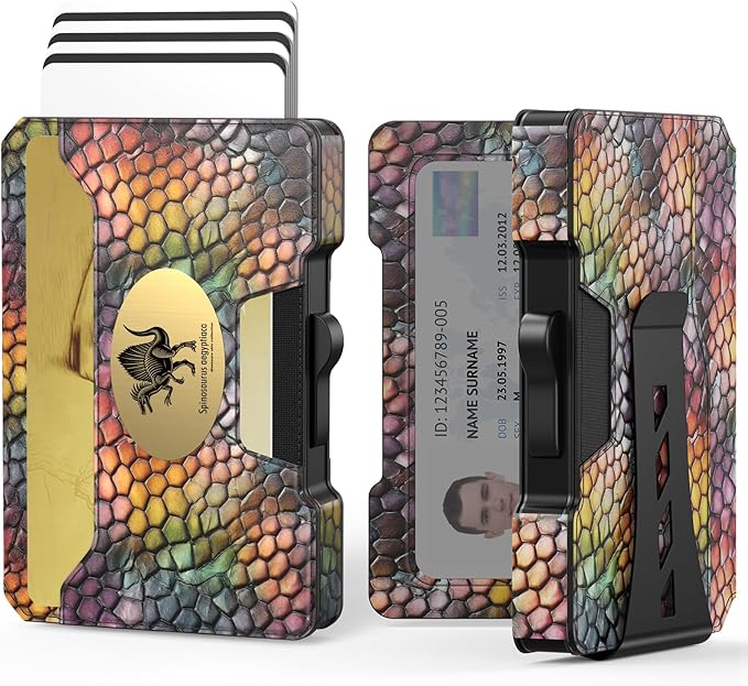 Slim RFID Blocking Wallet for Men – Minimalist Aluminum Wallet with Money Clip & Pop - Up Card Holder - Abbycart