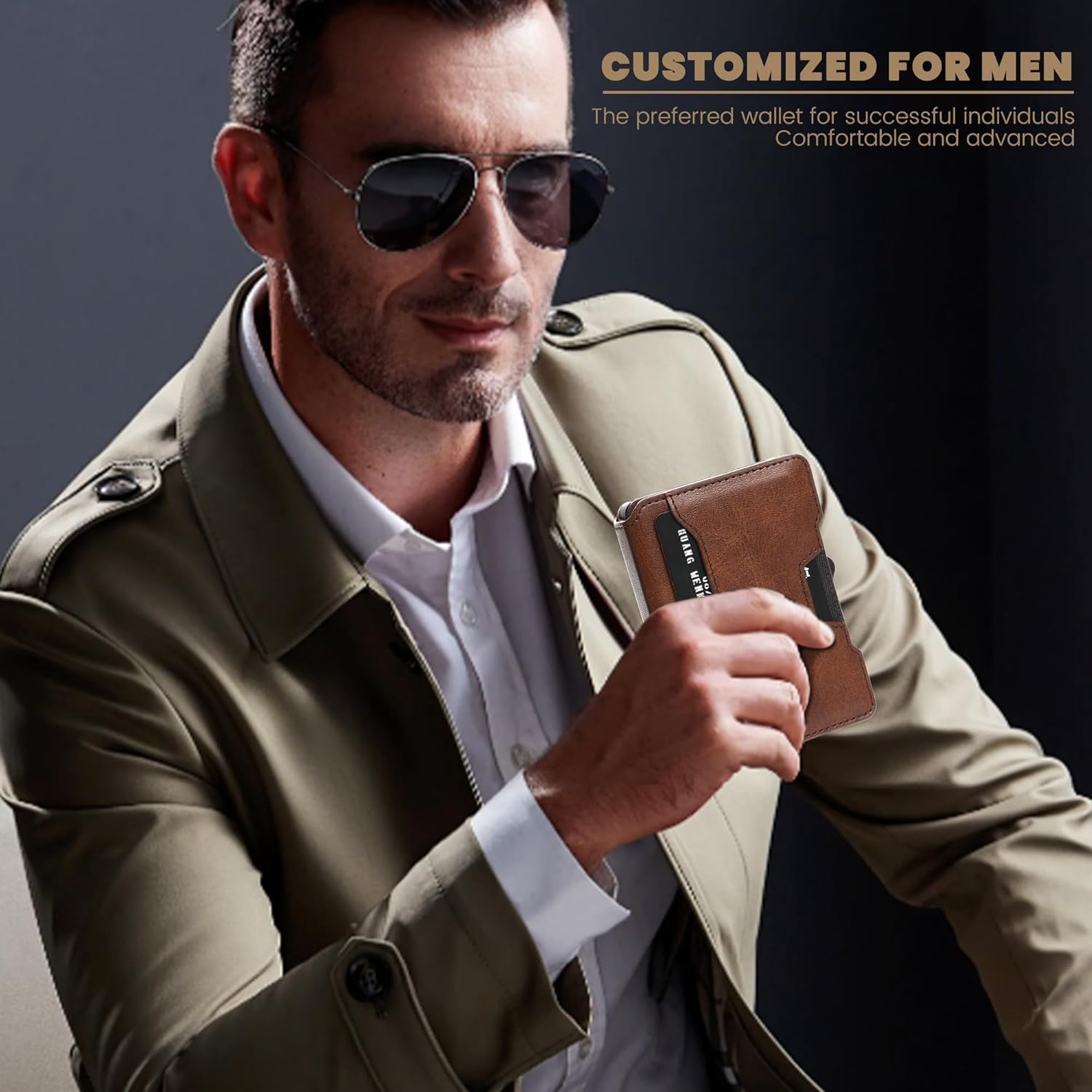 Slim RFID Blocking Wallet for Men with Pop Up Card Holder - Abbycart