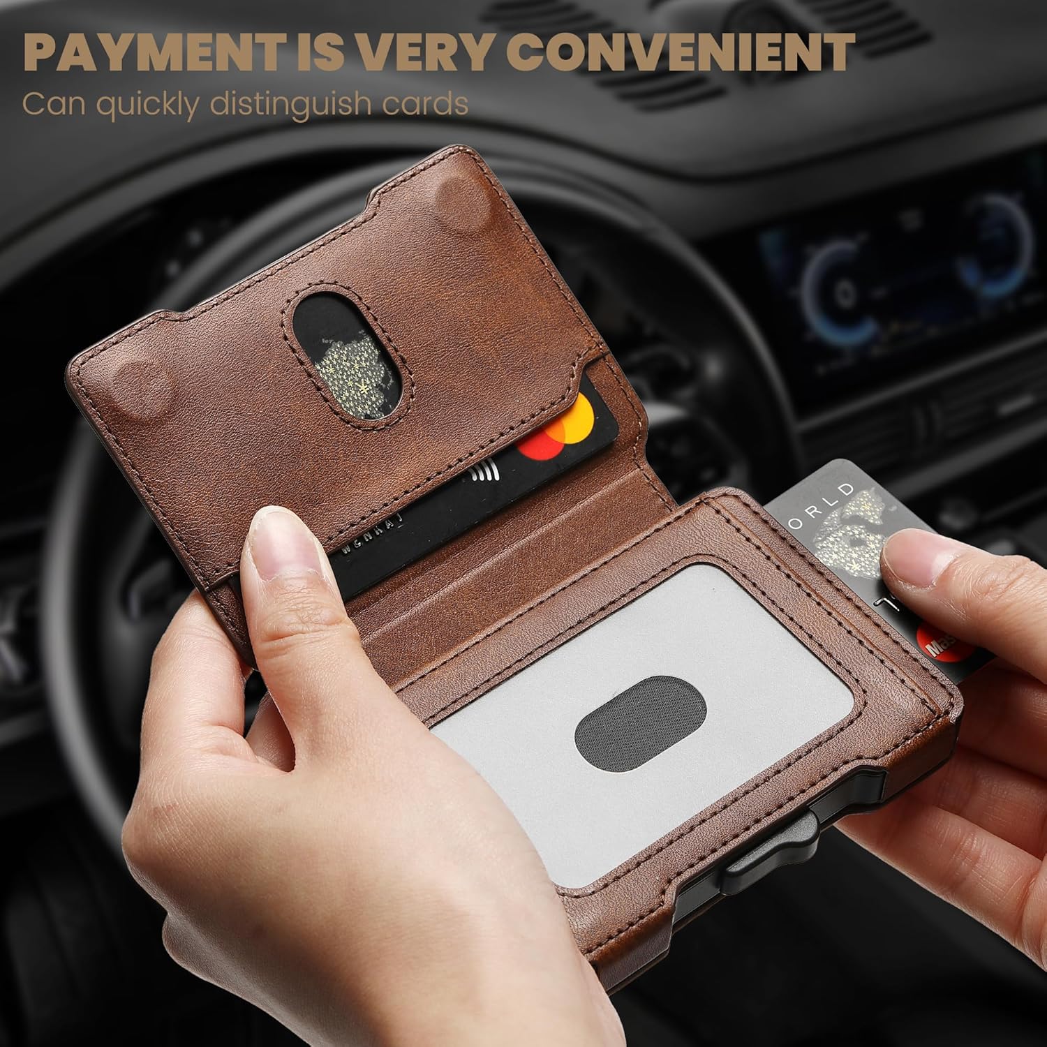 Slim RFID Blocking Wallet for Men with Pop Up Card Holder - Abbycart