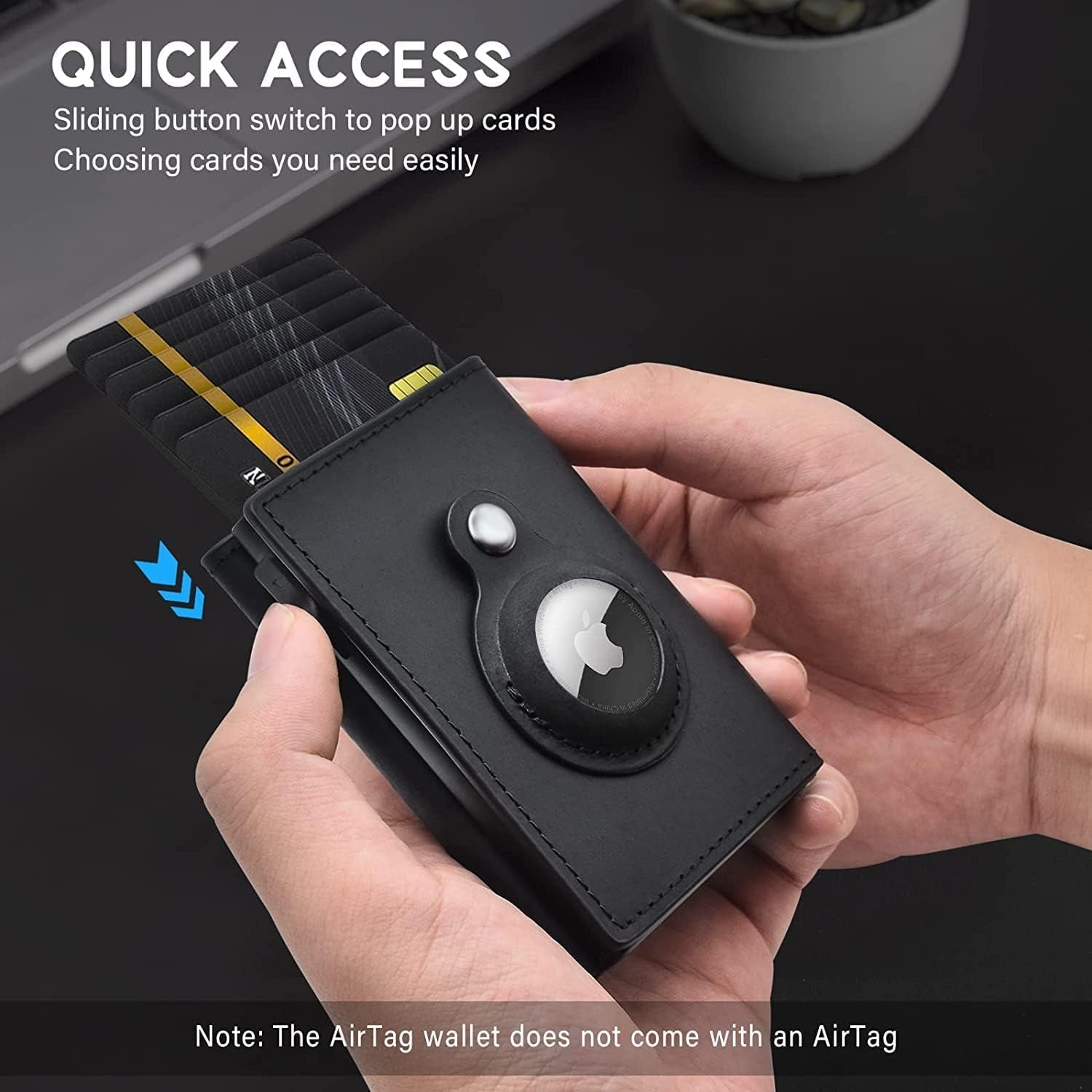 Slim RFID Leather AirTag Wallet for Men – Minimalist and Durable - Abbycart