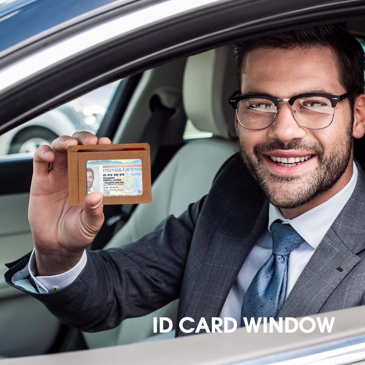 Slim RFID Leather Wallet for Men with SmartTag 2 Holder & Card Slots - Abbycart