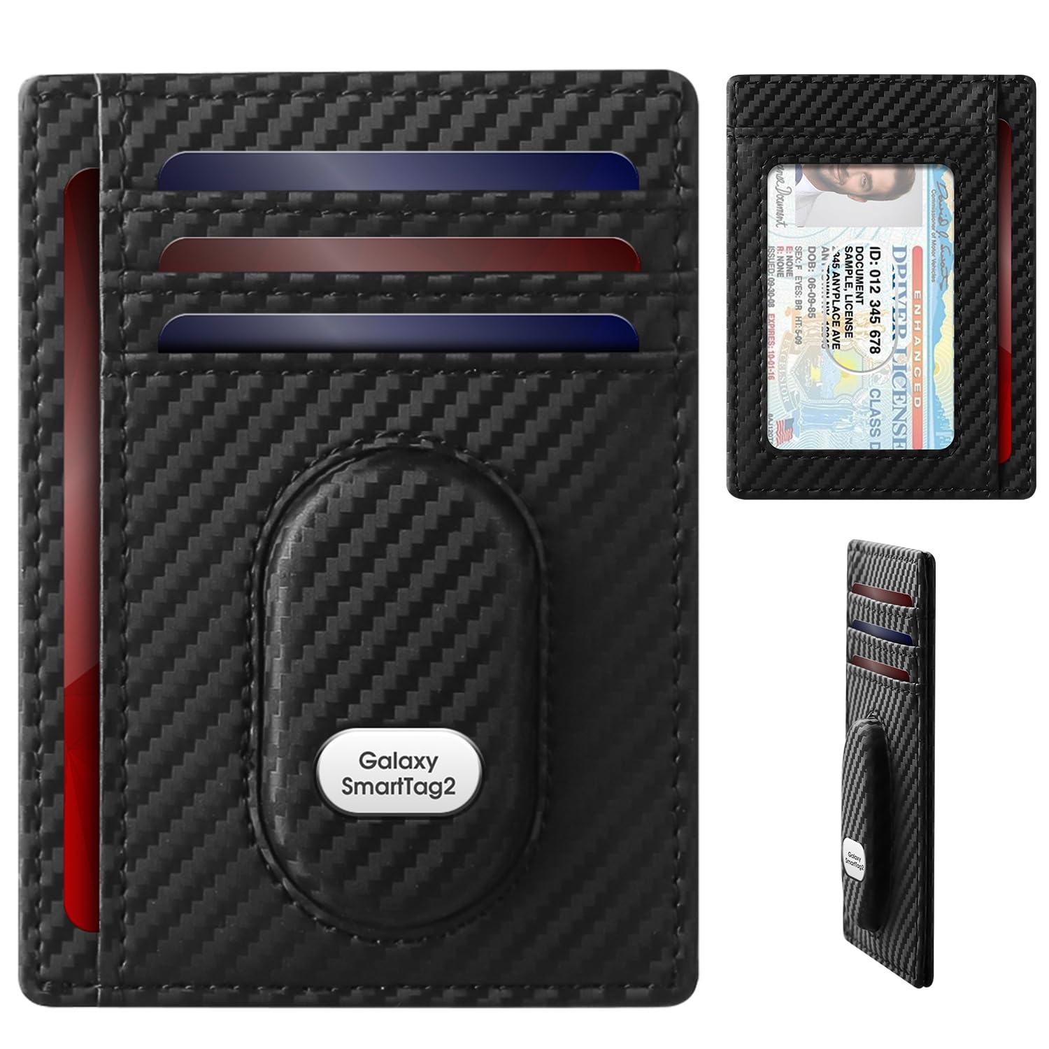 Slim RFID Leather Wallet for Men with SmartTag 2 Holder & Card Slots - Abbycart
