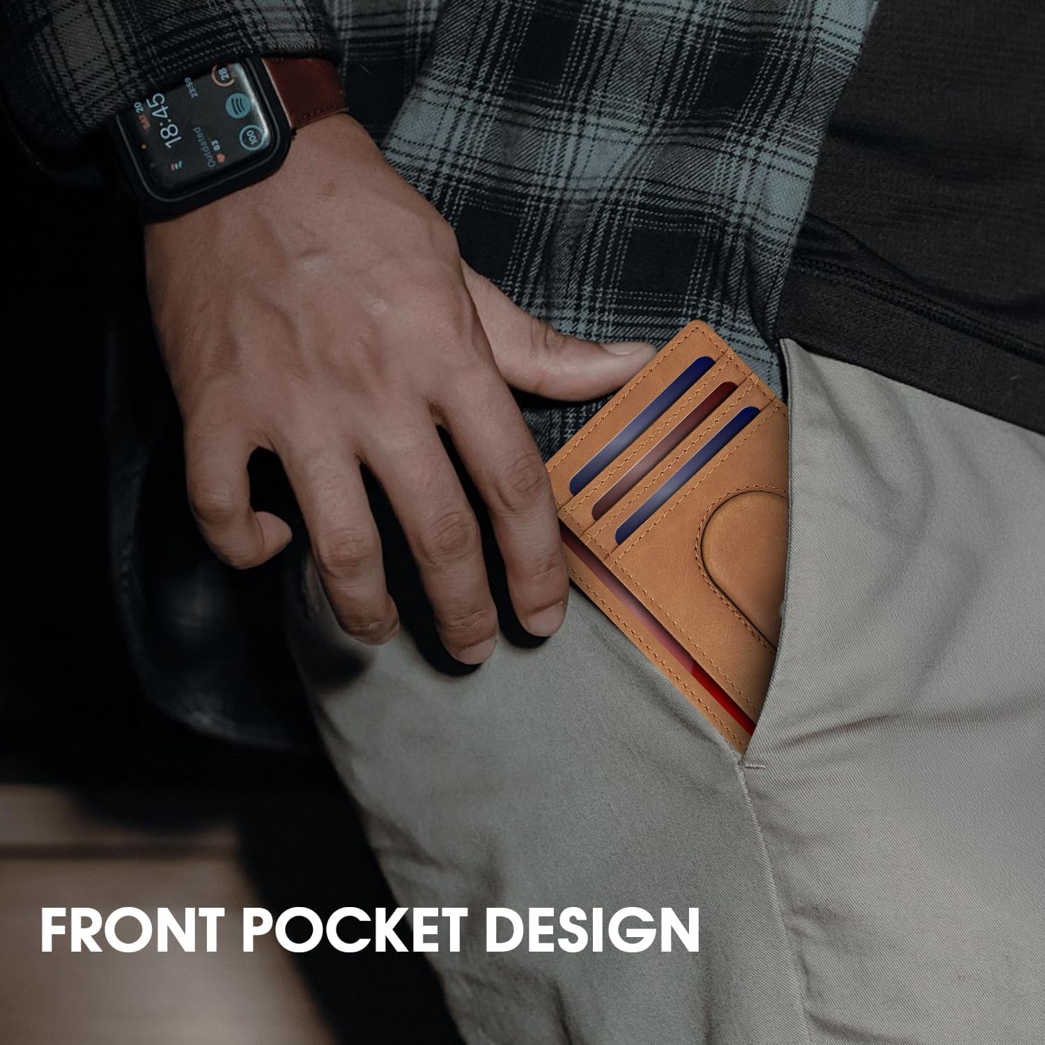 Slim RFID Leather Wallet for Men with SmartTag 2 Holder & Card Slots - Abbycart