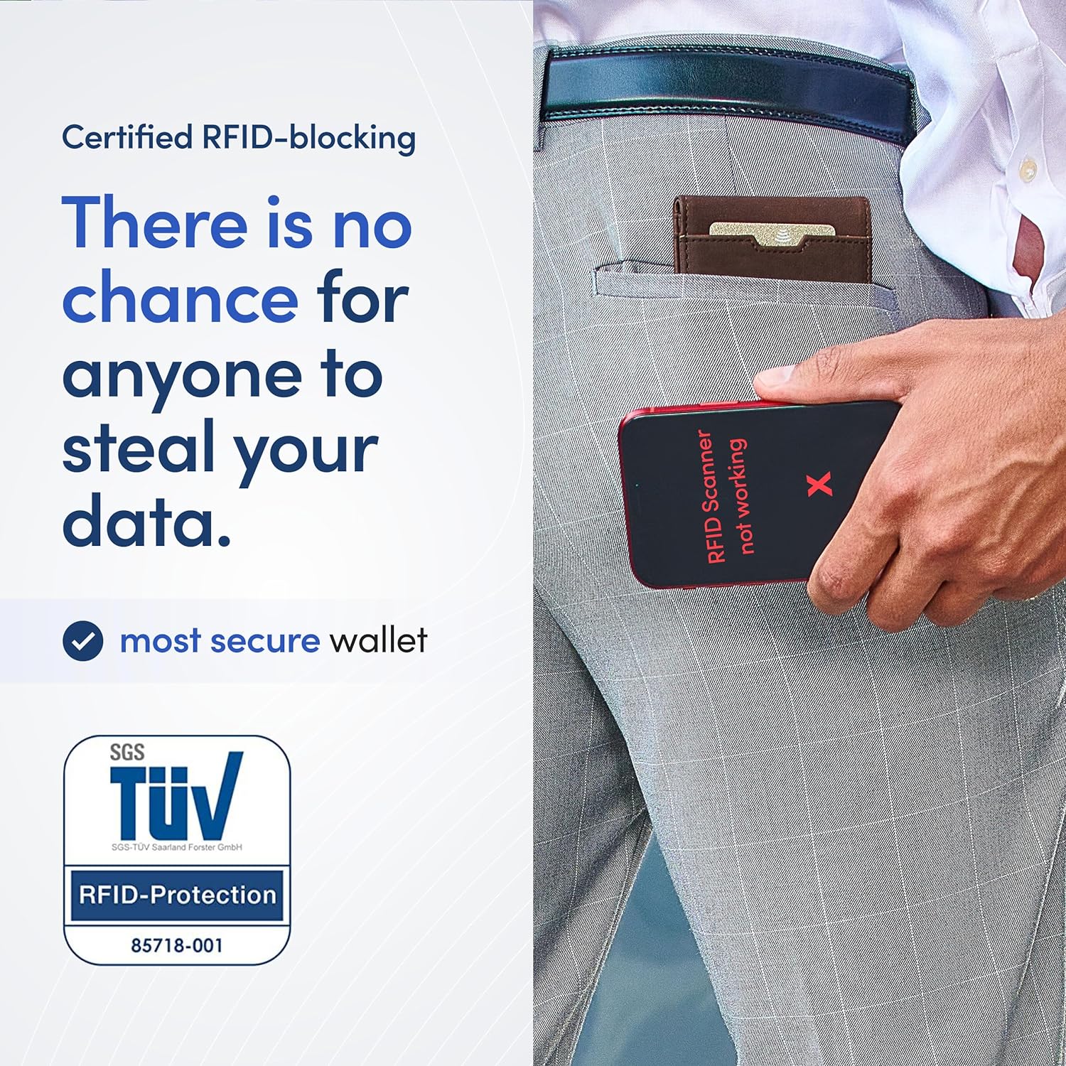 Slim RFID Wallet for Men – Bifold Leather Money Clip - Abbycart