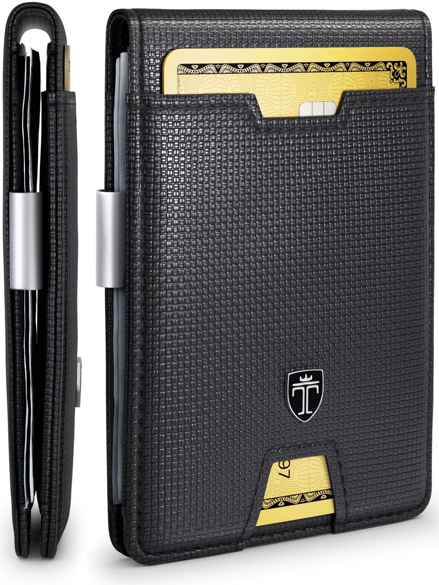 Slim RFID Wallet for Men – Bifold Leather Money Clip - Abbycart