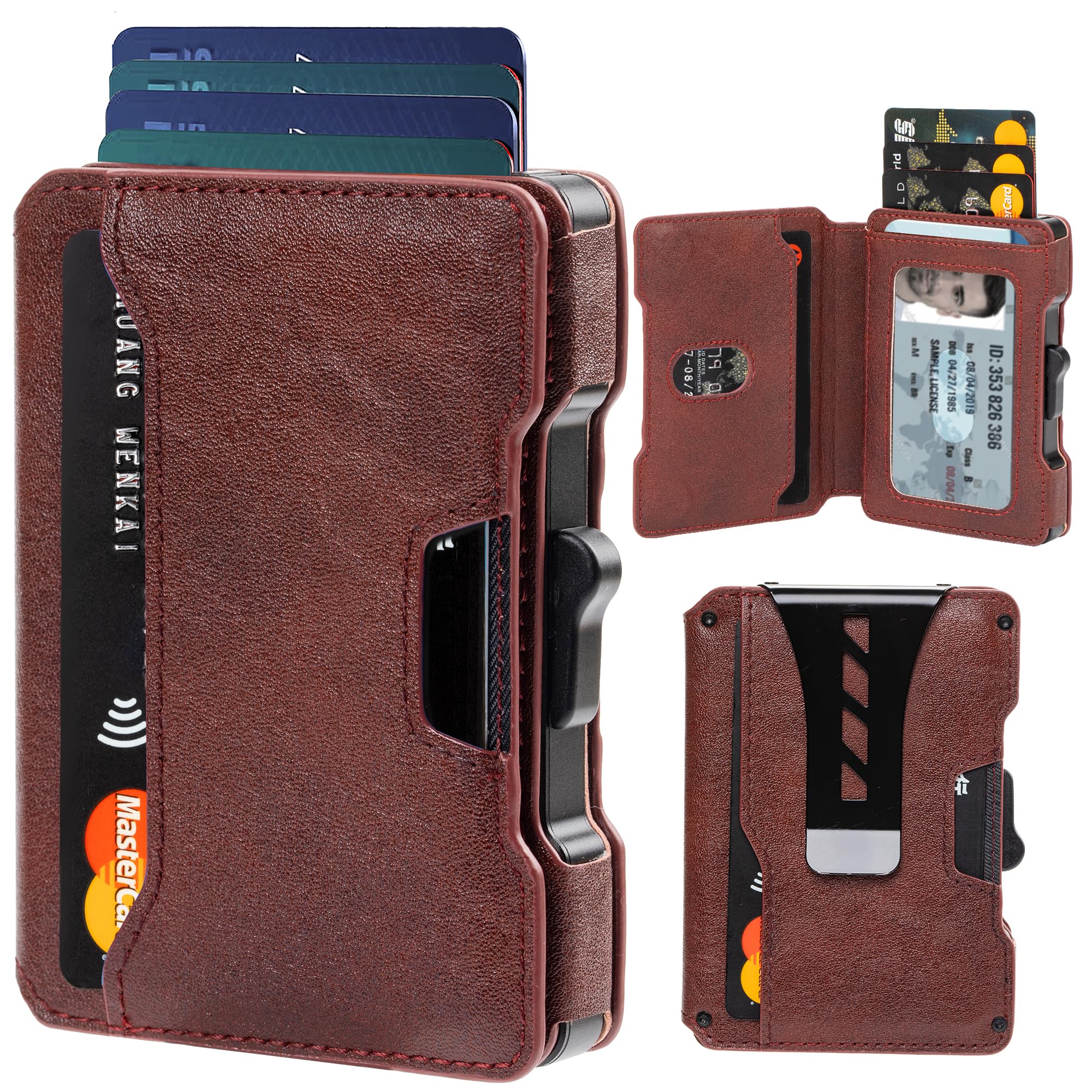 Slim RFID Wallet for Men – Pop - Up Card Case & Money Clip - Abbycart