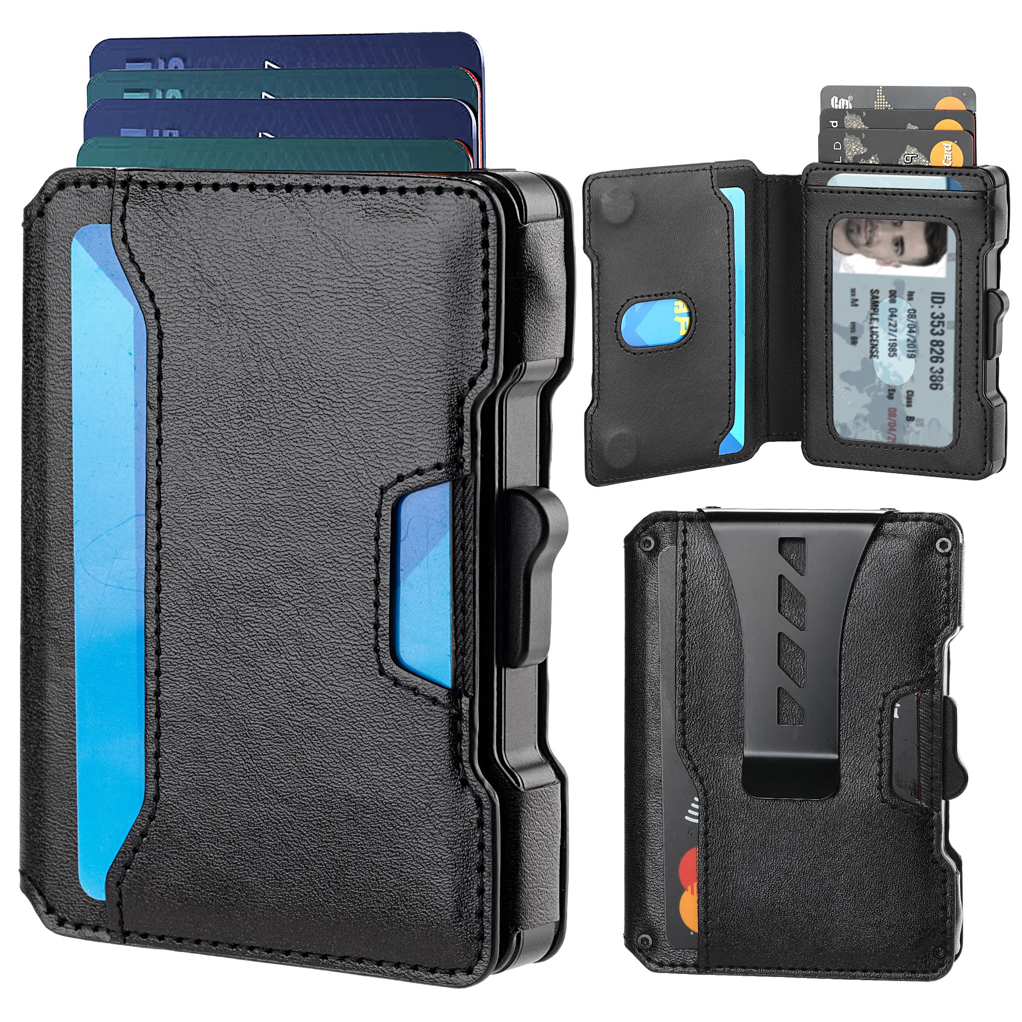 Slim RFID Wallet for Men – Pop - Up Card Case & Money Clip - Abbycart