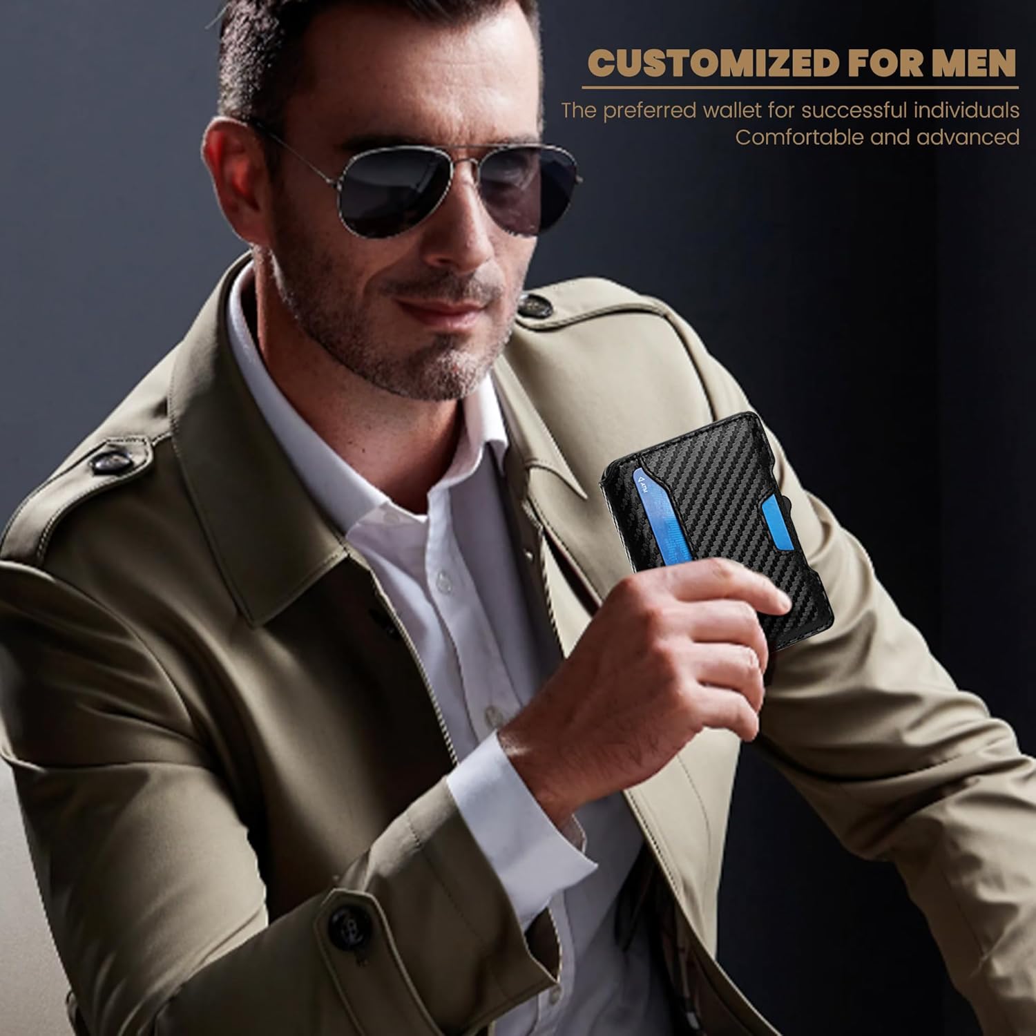 Slim RFID Wallet for Men – Pop - Up Card Case & Money Clip - Abbycart