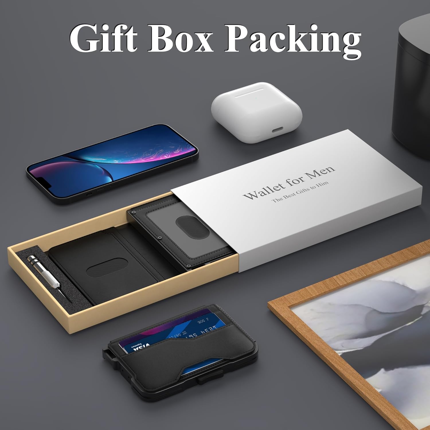 Slim RFID Wallet for Men with Pop - Up Card Holder - Abbycart