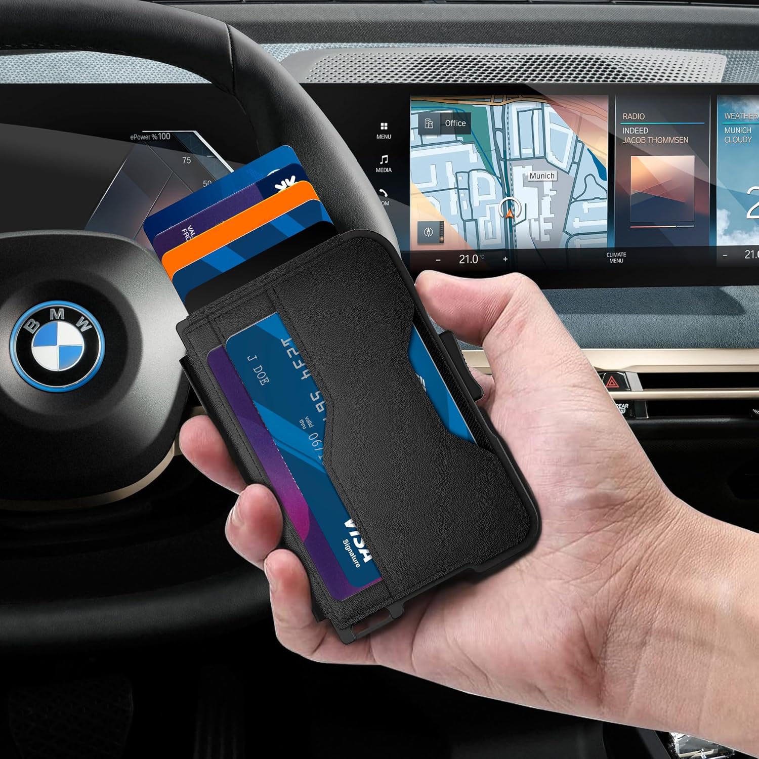 Slim RFID Wallet for Men with Pop - Up Card Holder - Abbycart