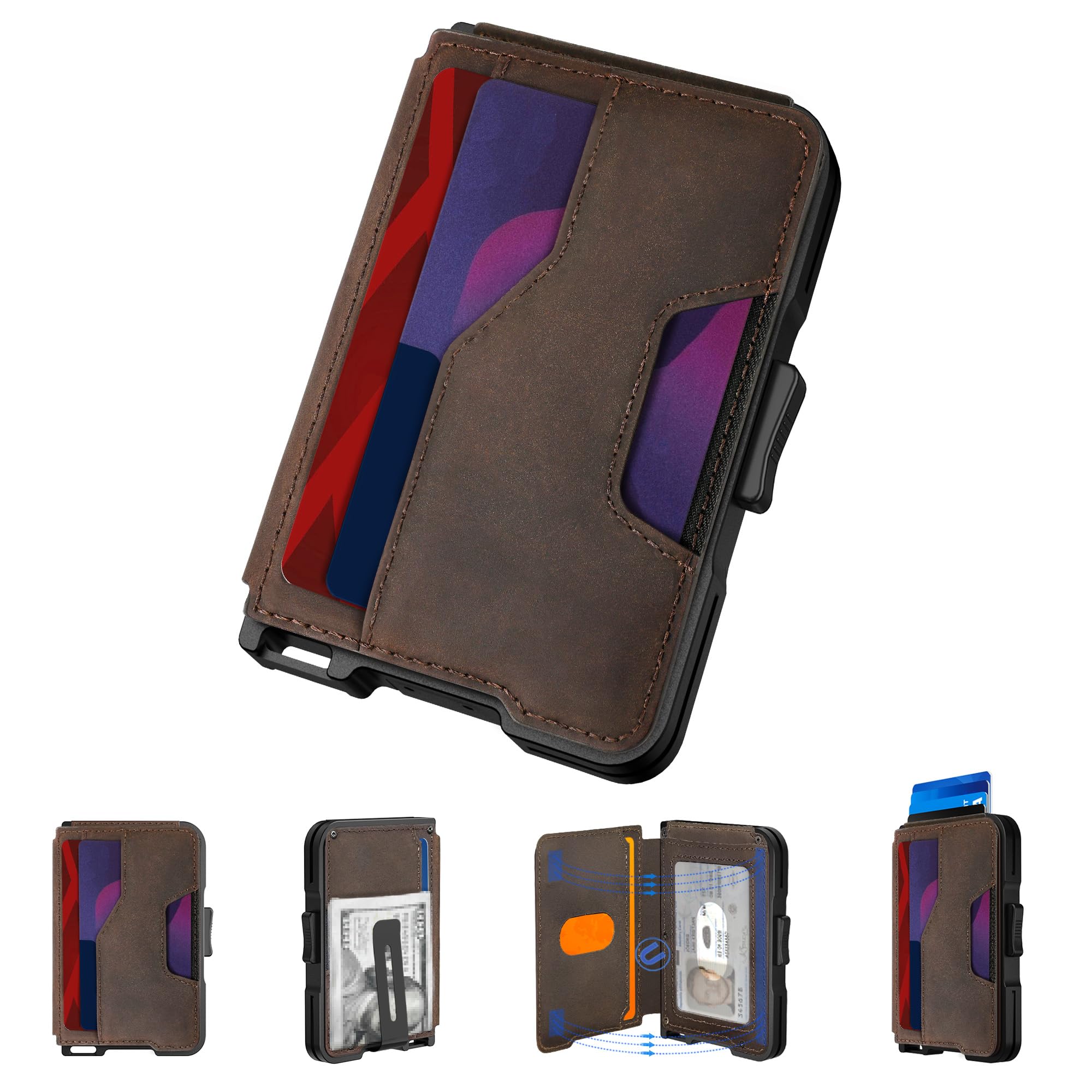 Slim RFID Wallet for Men with Pop - Up Card Holder - Abbycart