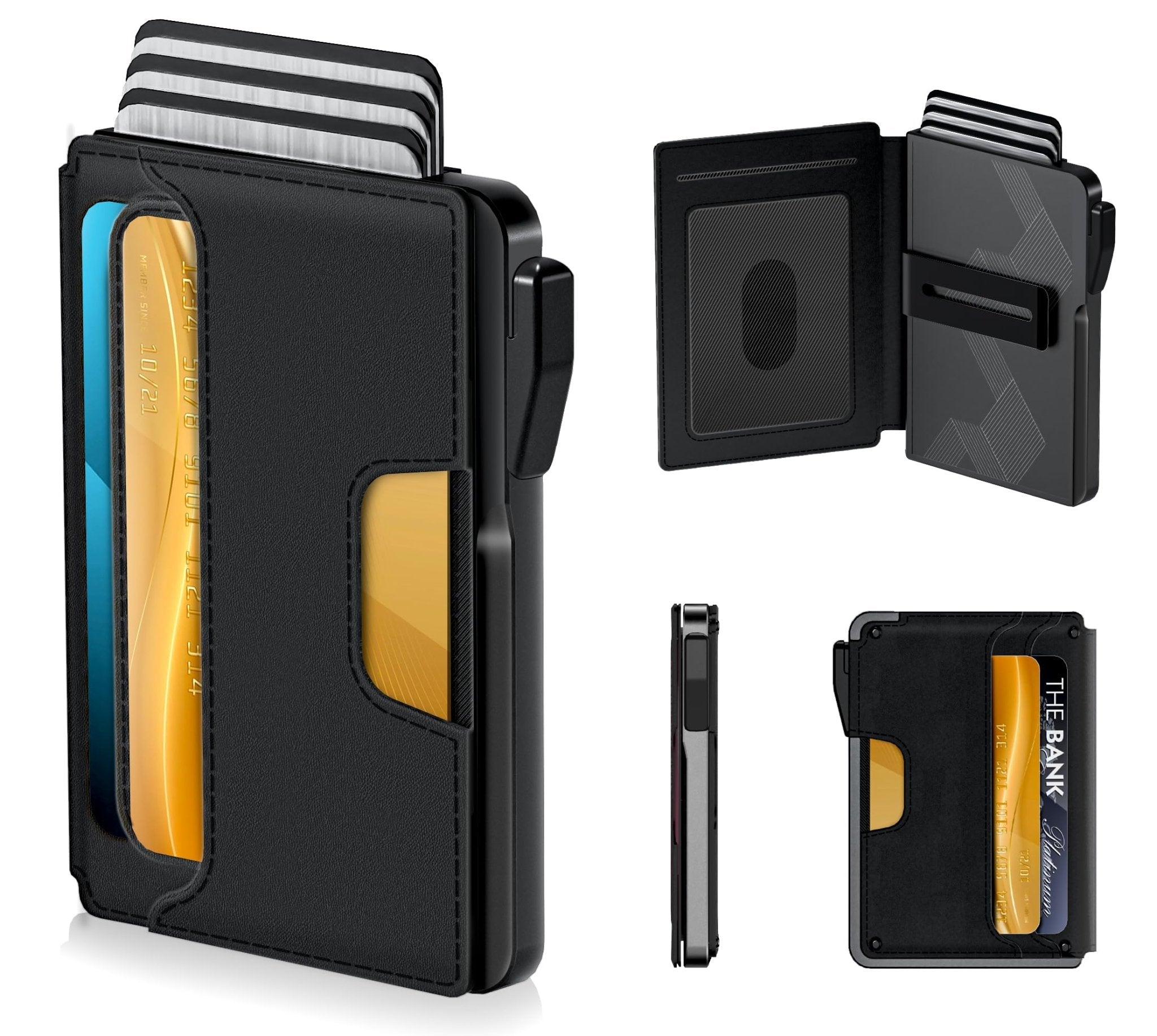 Slim RFID Wallet for Men with Pop - Up Card Holder & Clip - Abbycart