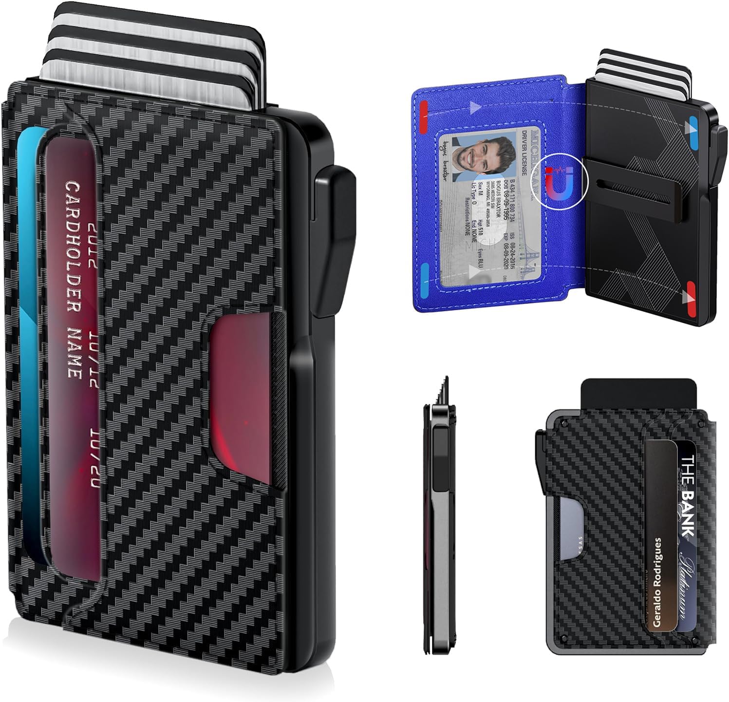 Slim RFID Wallet for Men with Pop - Up Card Holder & Clip - Abbycart