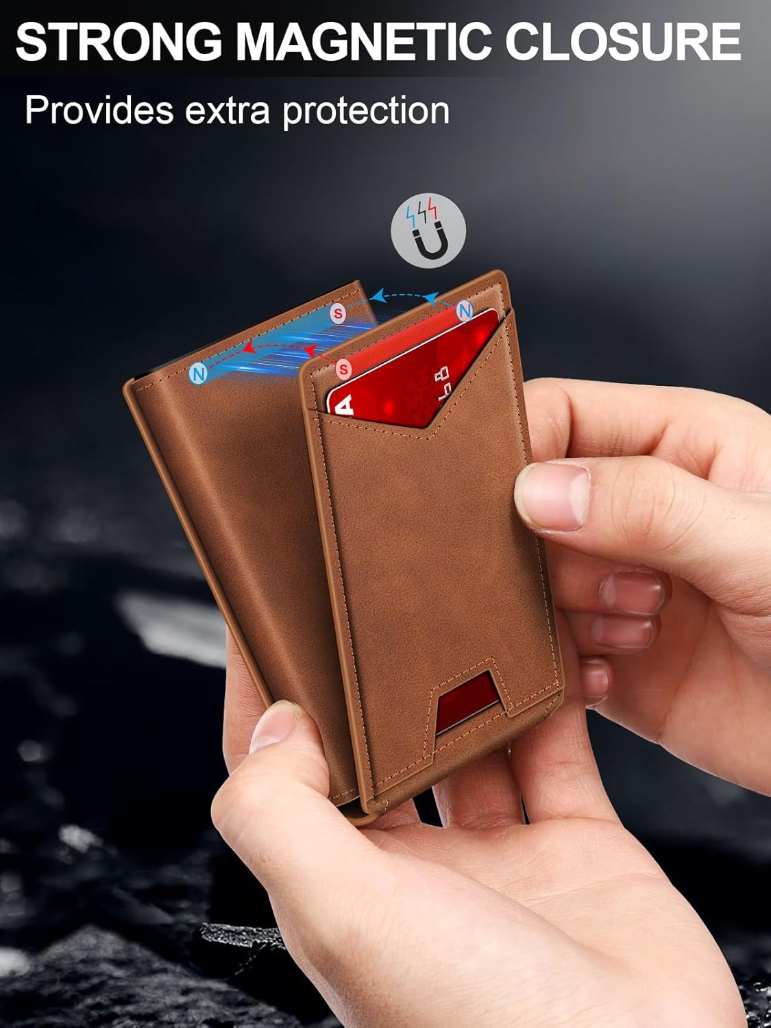 Slim RFID Wallet for Men with Pop - Up Card Holder & Money Clip | Minimalist Front Pocket Bifold - Abbycart