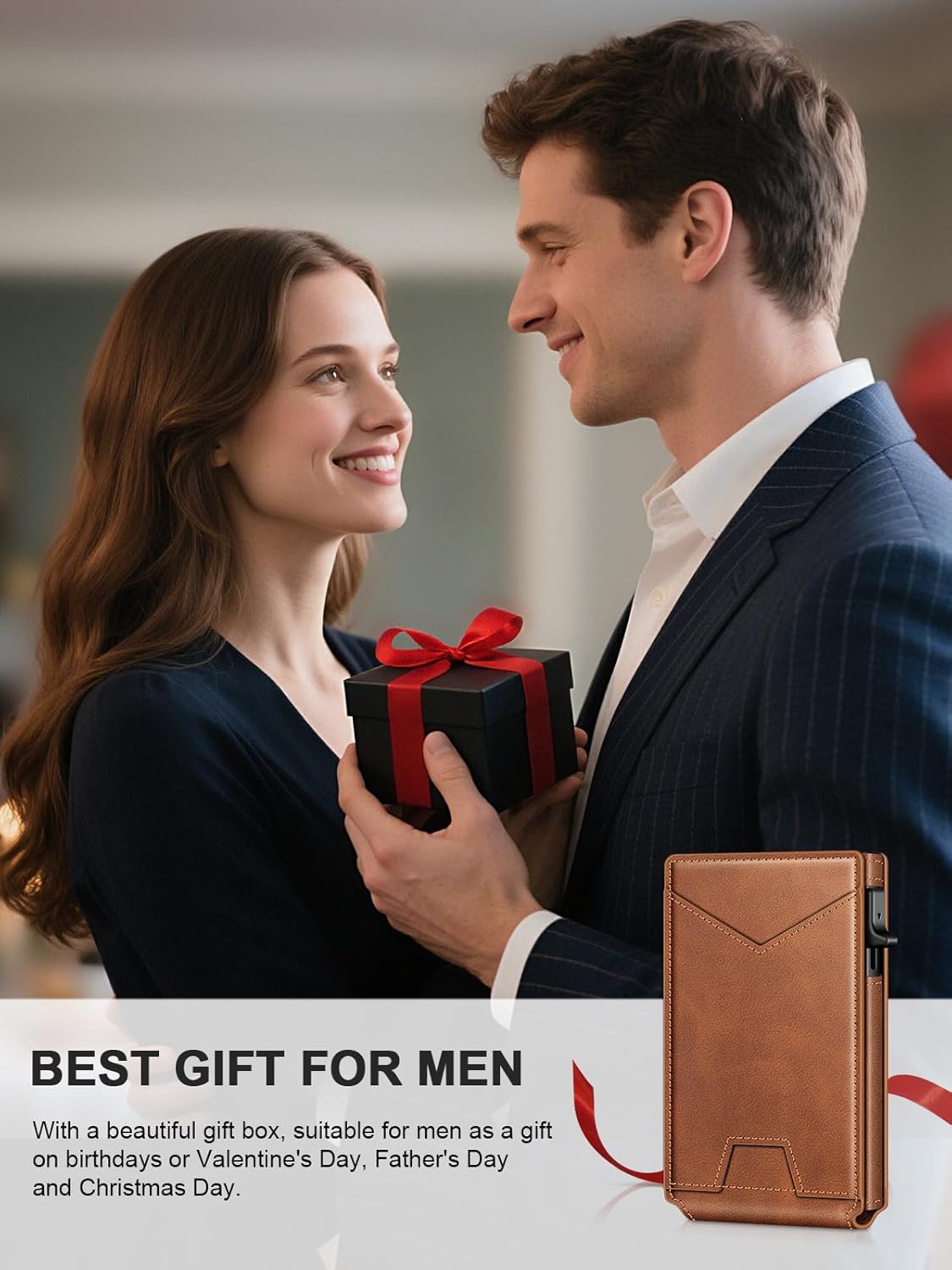 Slim RFID Wallet for Men with Pop - Up Card Holder & Money Clip | Minimalist Front Pocket Bifold - Abbycart