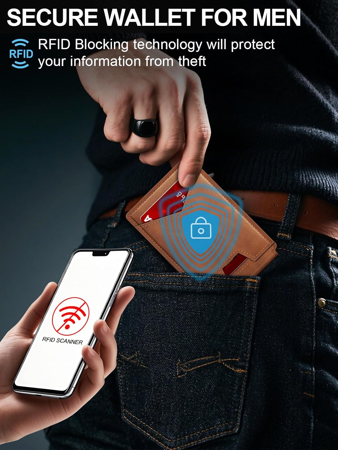 Slim RFID Wallet for Men with Pop - Up Card Holder & Money Clip | Minimalist Front Pocket Bifold - Abbycart