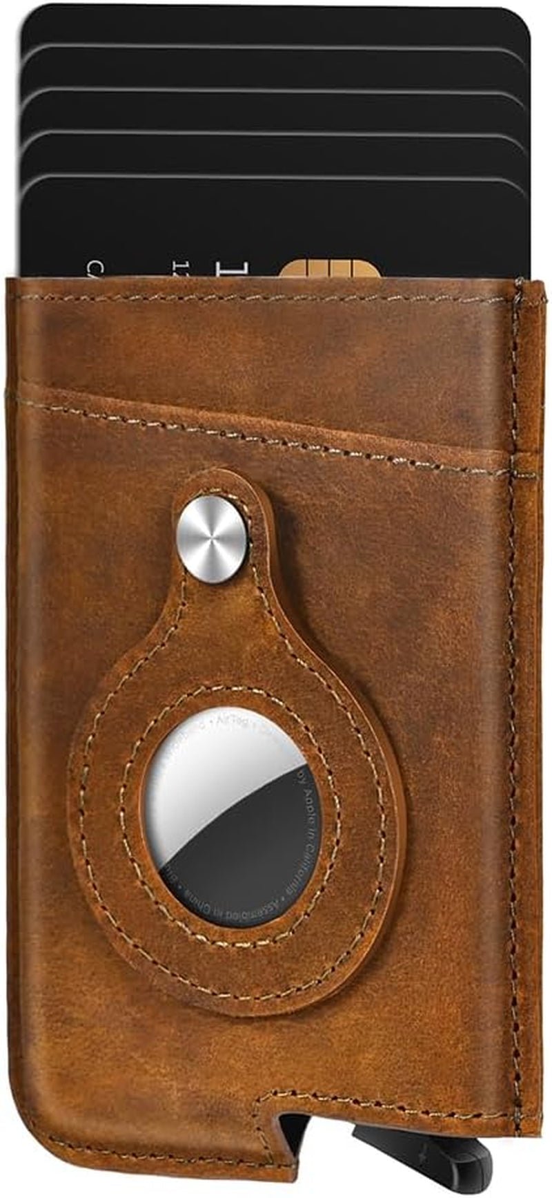 Slim RFID Wallet with AirTag Holder, Pop - Up Card Case & Money Clip - Abbycart