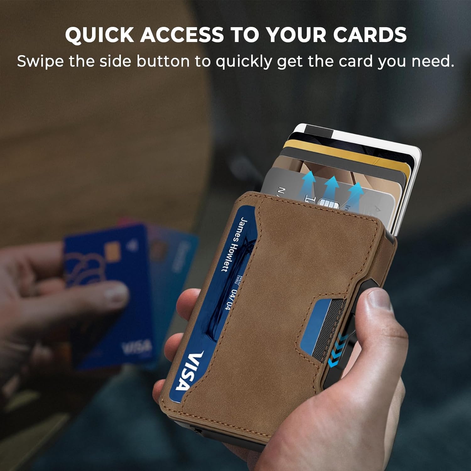 Slim Wallet for Men – RFID Blocking Minimalist Card Holder with Money Clip - Abbycart