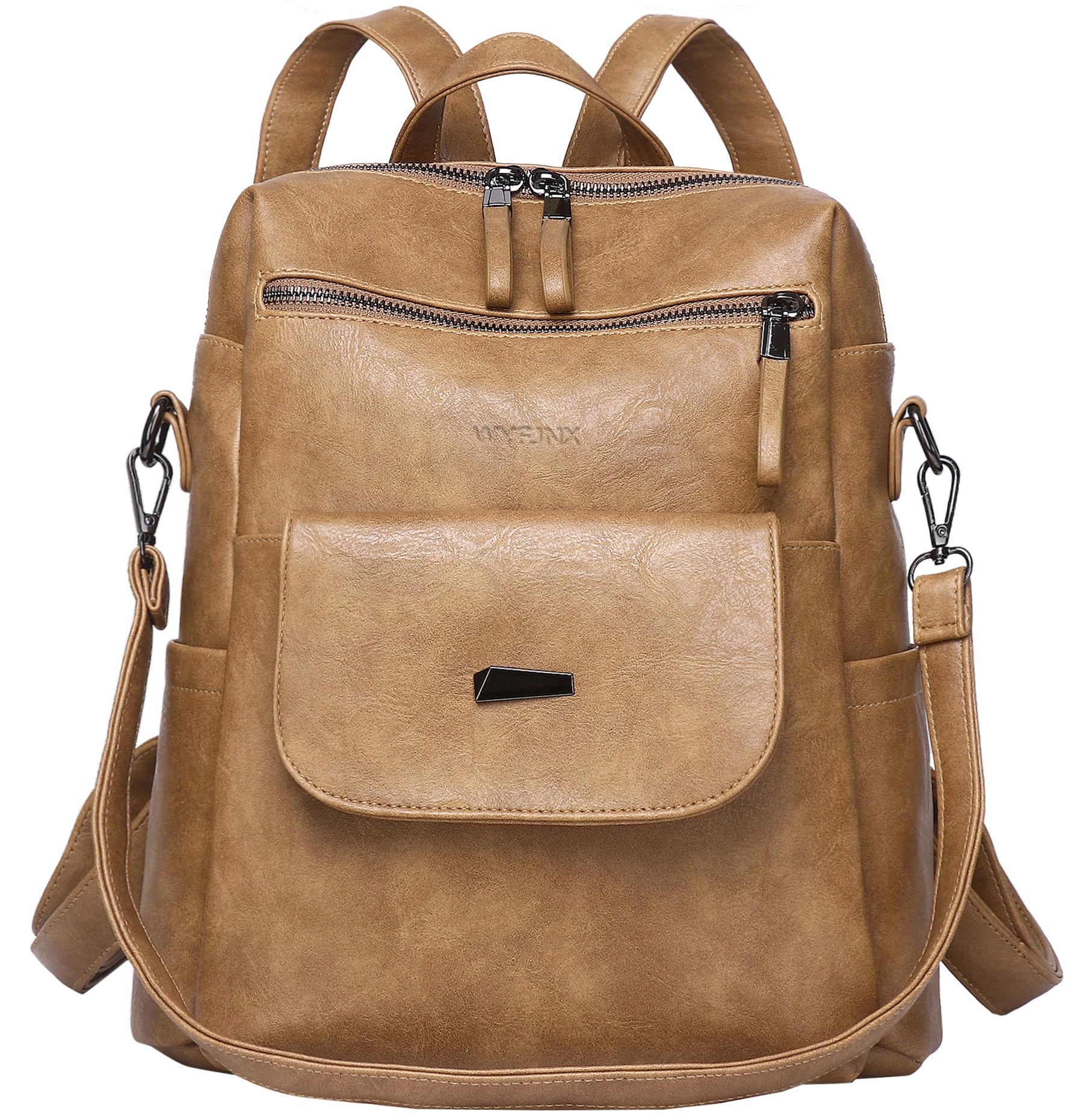 Small Leather Backpack Purse for Women Convertible Shoulder Bag