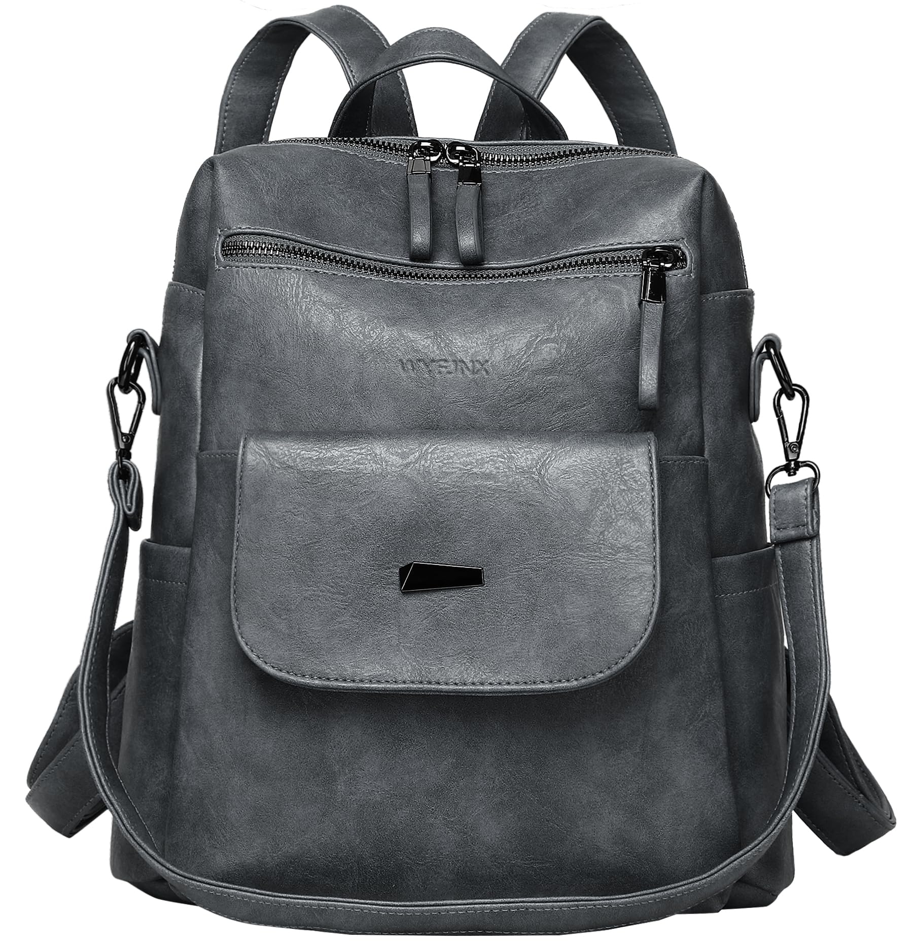 Small Leather Backpack Purse for Women Convertible Shoulder Bag