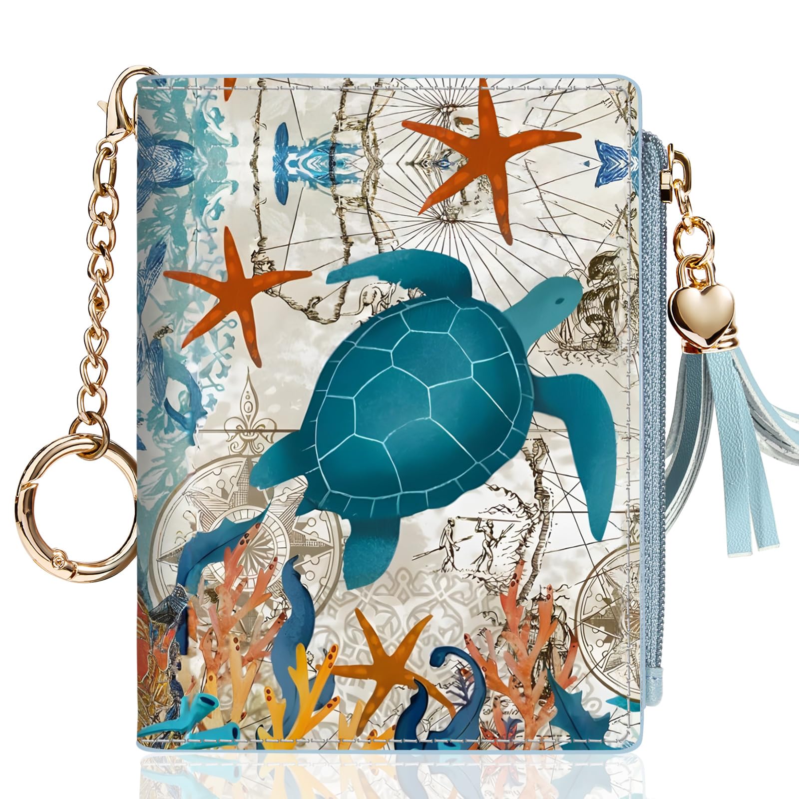 Small RFID Wallet for Women with ID Window & Zipper Coin Pocket