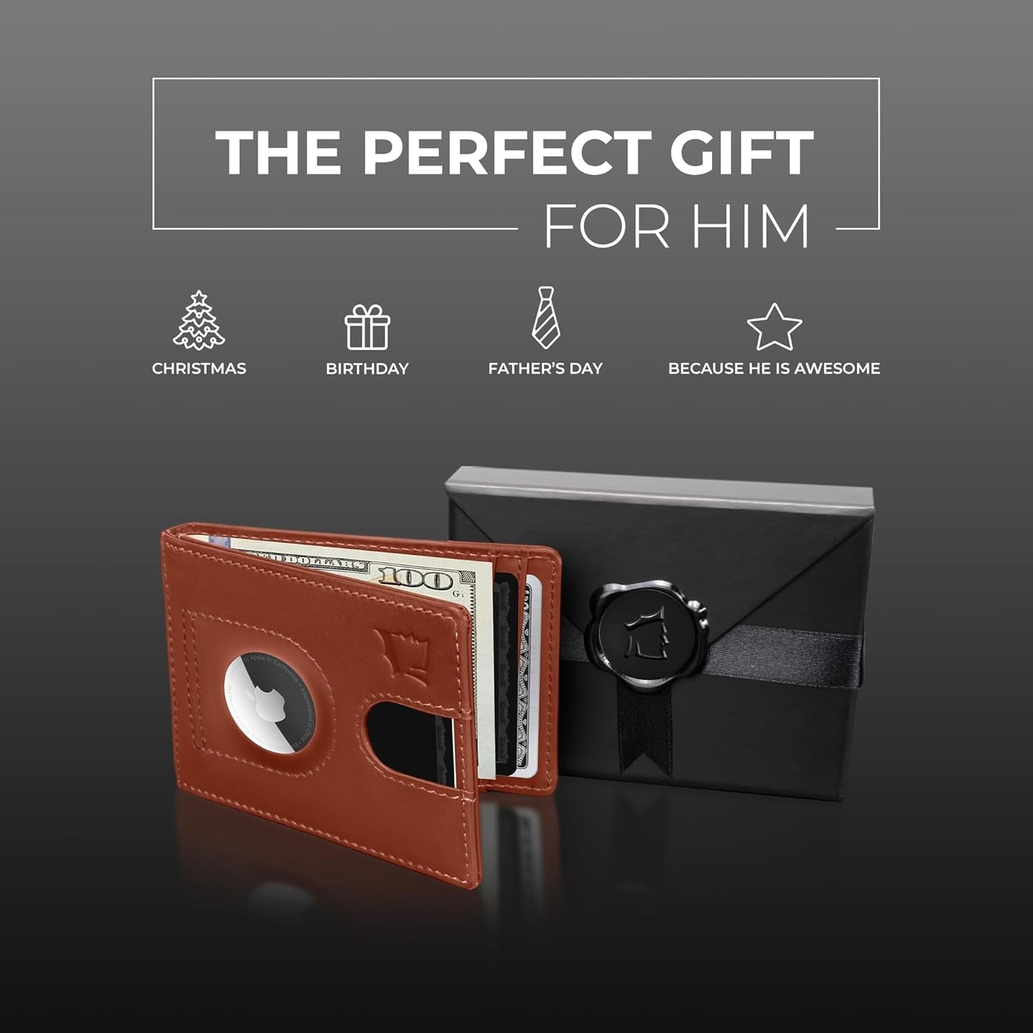 Smart AirTag Wallet for Men | RFID - Blocking Slim Leather Design - Abbycart