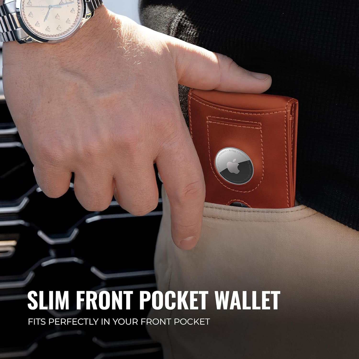 Smart AirTag Wallet for Men | RFID - Blocking Slim Leather Design - Abbycart