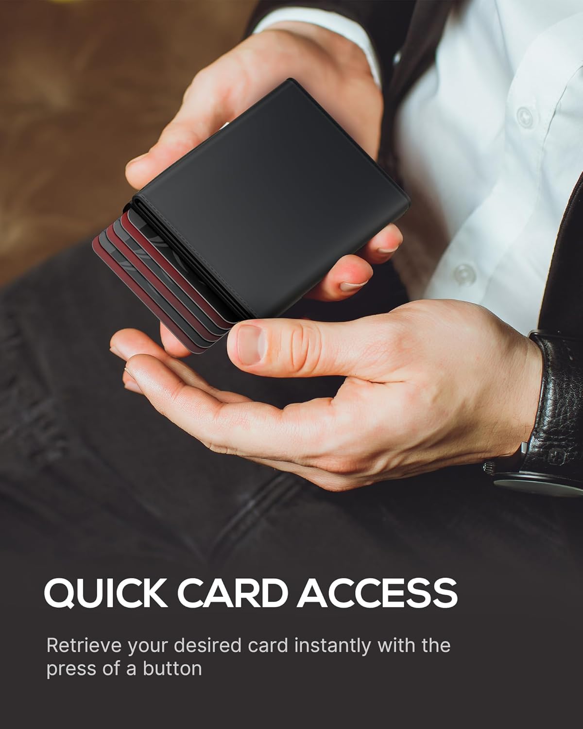 Smart Pop - Up RFID Wallet for Men – Slim Leather Card Holder - Abbycart