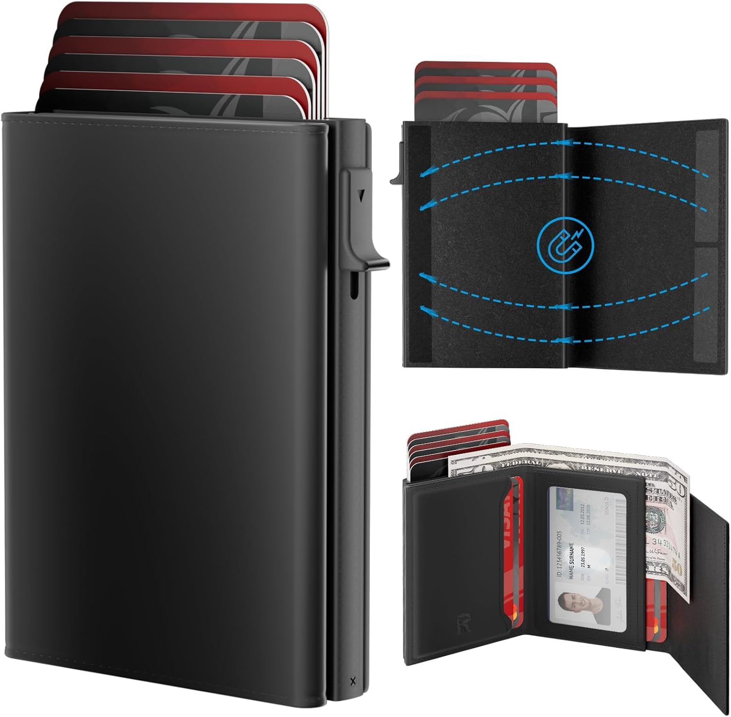 Smart Pop - Up RFID Wallet for Men – Slim Leather Card Holder - Abbycart