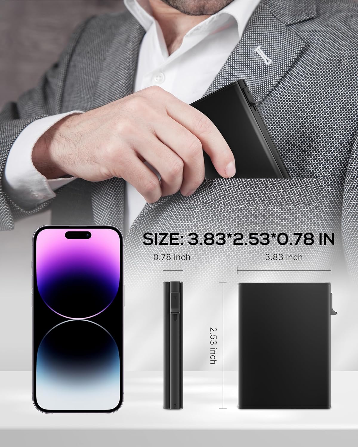 Smart Pop - Up RFID Wallet for Men – Slim Leather Card Holder - Abbycart