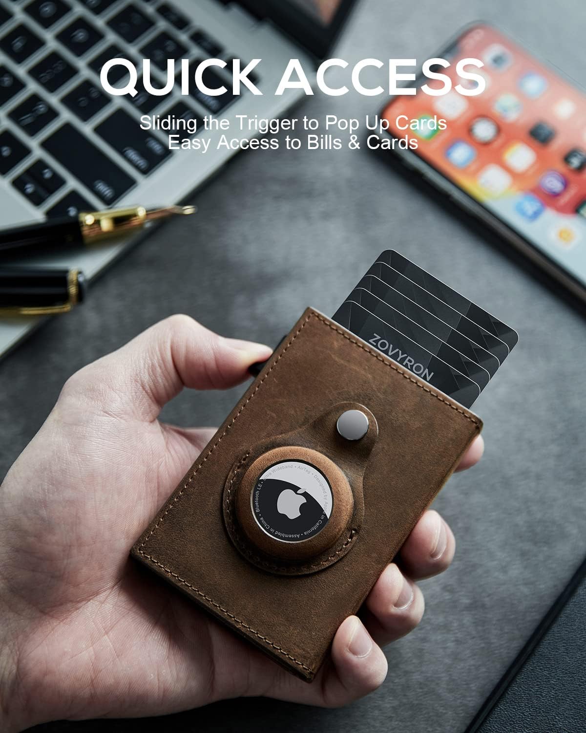 Smart RFID AirTag Wallet for Men | Slim Minimalist Design - Abbycart