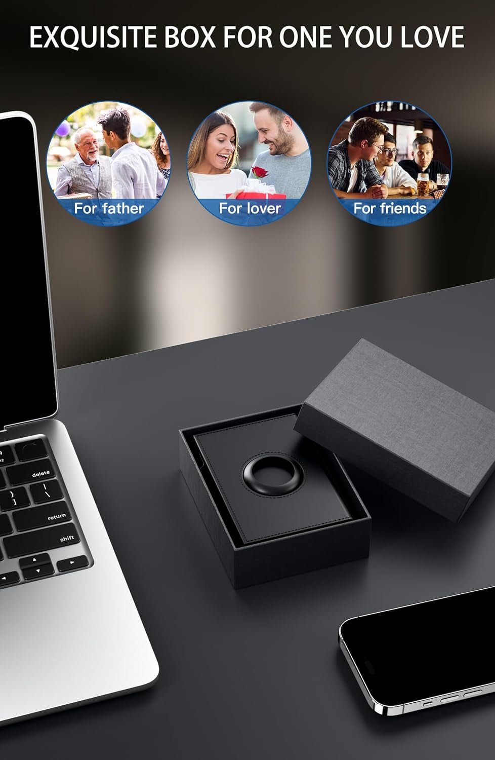 Smart RFID Blocking Leather Airtag Wallet for Men – Minimalist Bifold with Pop - Up Card Holder & Cash Slot - Abbycart