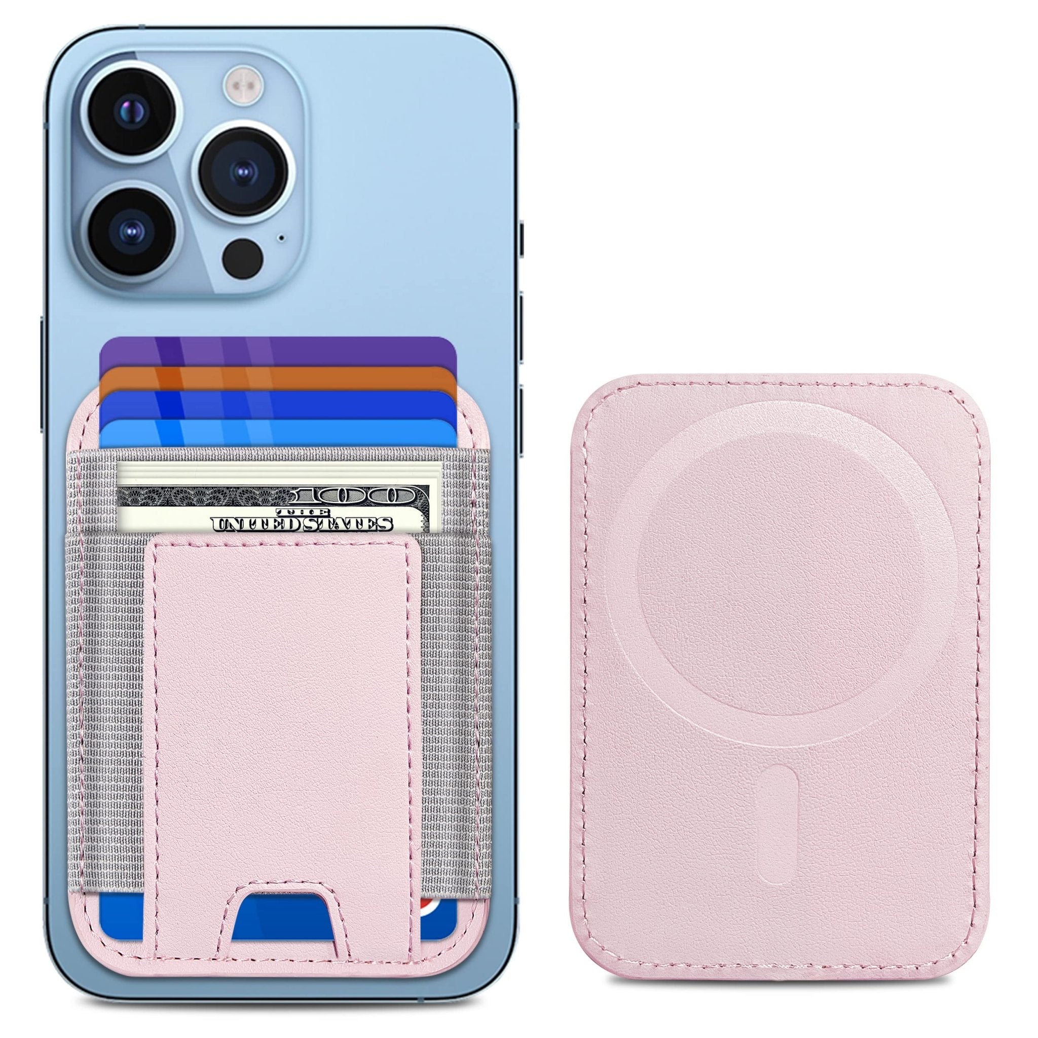 Strong MagSafe Wallet for iPhone | RFID Blocking Magnetic Leather Card Holder Fits 7 Cards Compatible with iPhone 17 16 15 14 13 12 - Abbycart