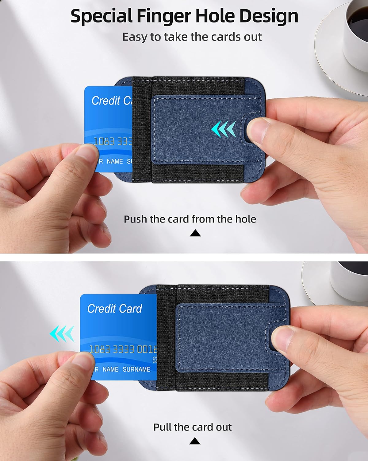 Strong MagSafe Wallet for iPhone | RFID Blocking Magnetic Leather Card Holder Fits 7 Cards Compatible with iPhone 17 16 15 14 13 12 - Abbycart