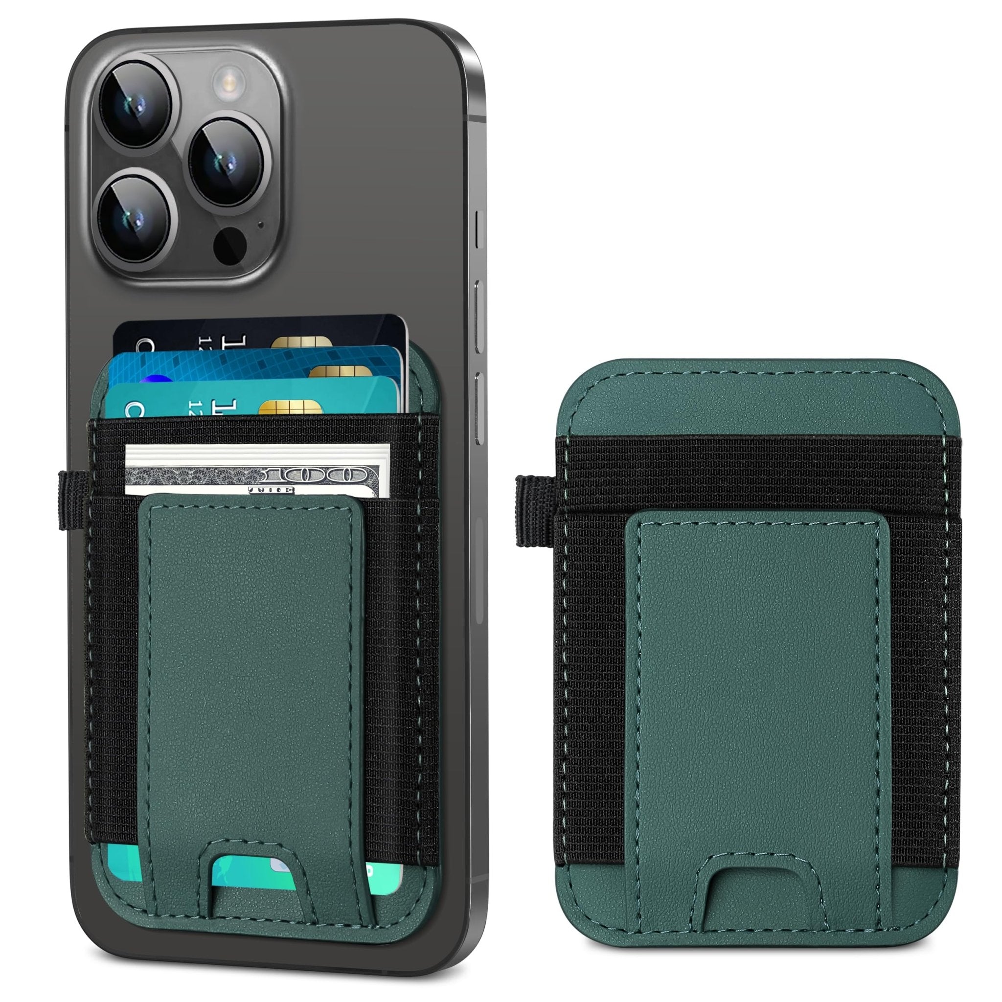 Strong MagSafe Wallet for iPhone | RFID Blocking Magnetic Leather Card Holder Fits 7 Cards Compatible with iPhone 17 16 15 14 13 12 - Abbycart