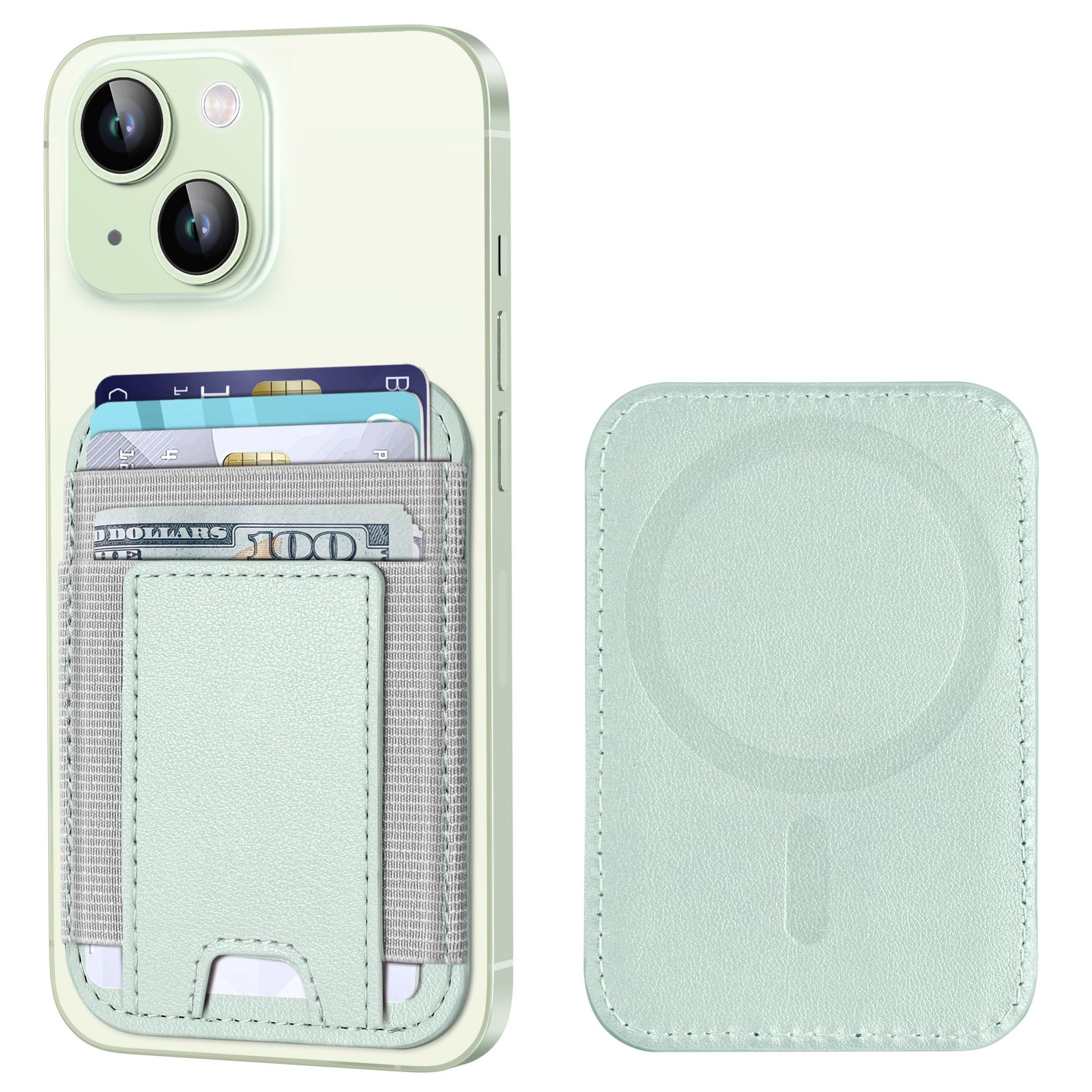 Strong MagSafe Wallet for iPhone | RFID Blocking Magnetic Leather Card Holder Fits 7 Cards Compatible with iPhone 17 16 15 14 13 12 - Abbycart