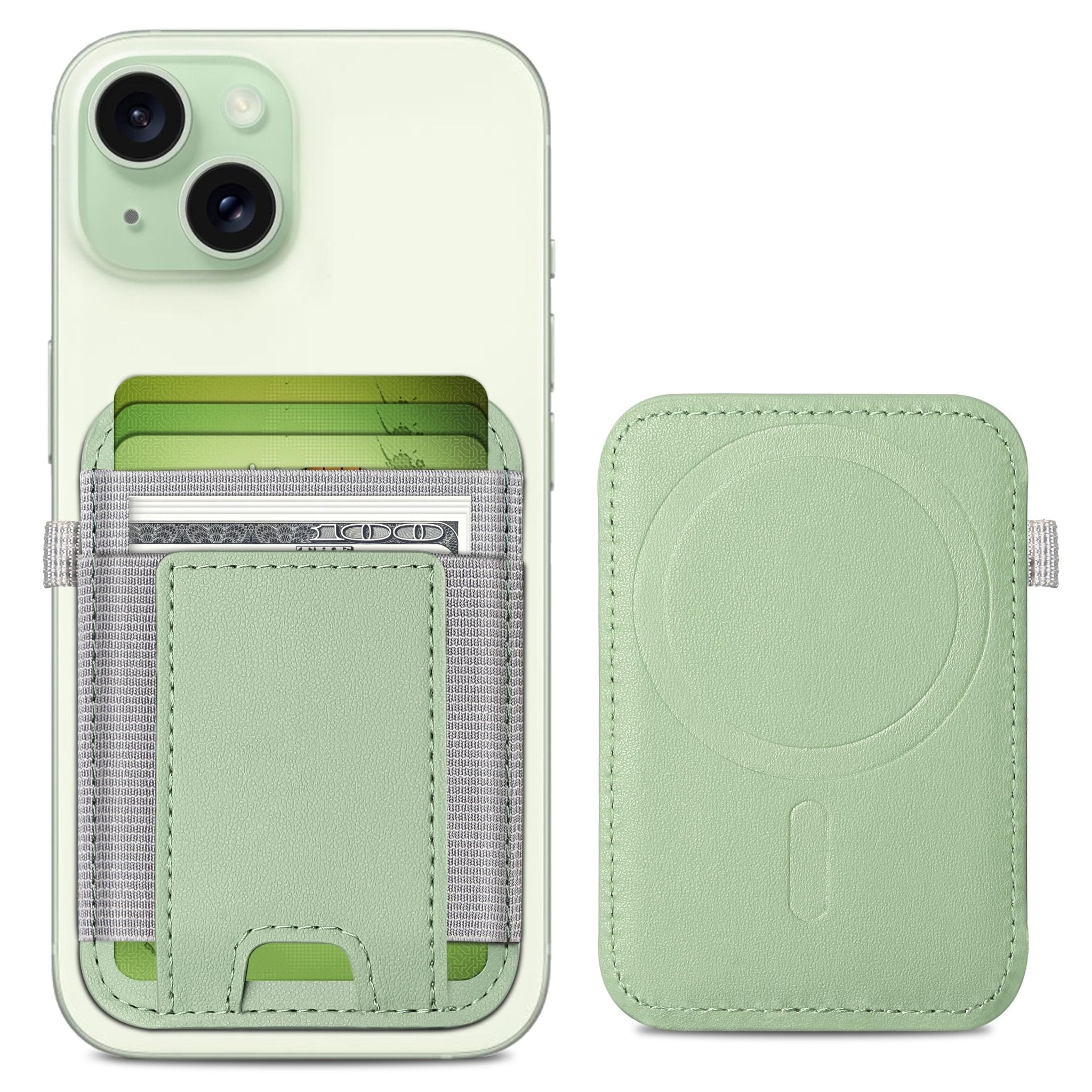 Strong MagSafe Wallet for iPhone | RFID Blocking Magnetic Leather Card Holder Fits 7 Cards Compatible with iPhone 17 16 15 14 13 12 - Abbycart