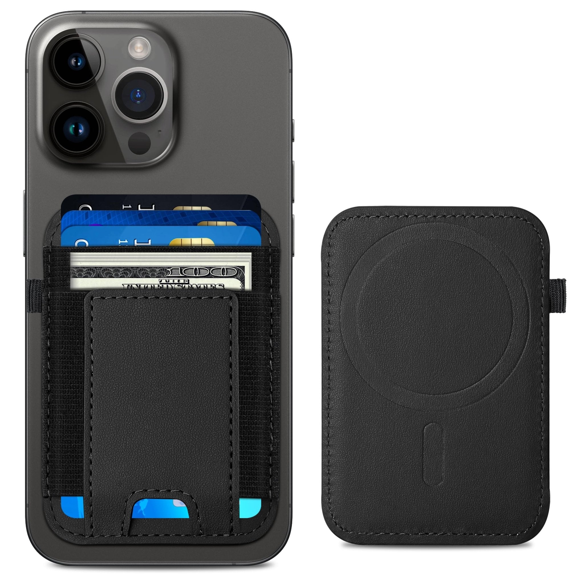 Strong MagSafe Wallet for iPhone | RFID Blocking Magnetic Leather Card Holder Fits 7 Cards Compatible with iPhone 17 16 15 14 13 12 - Abbycart