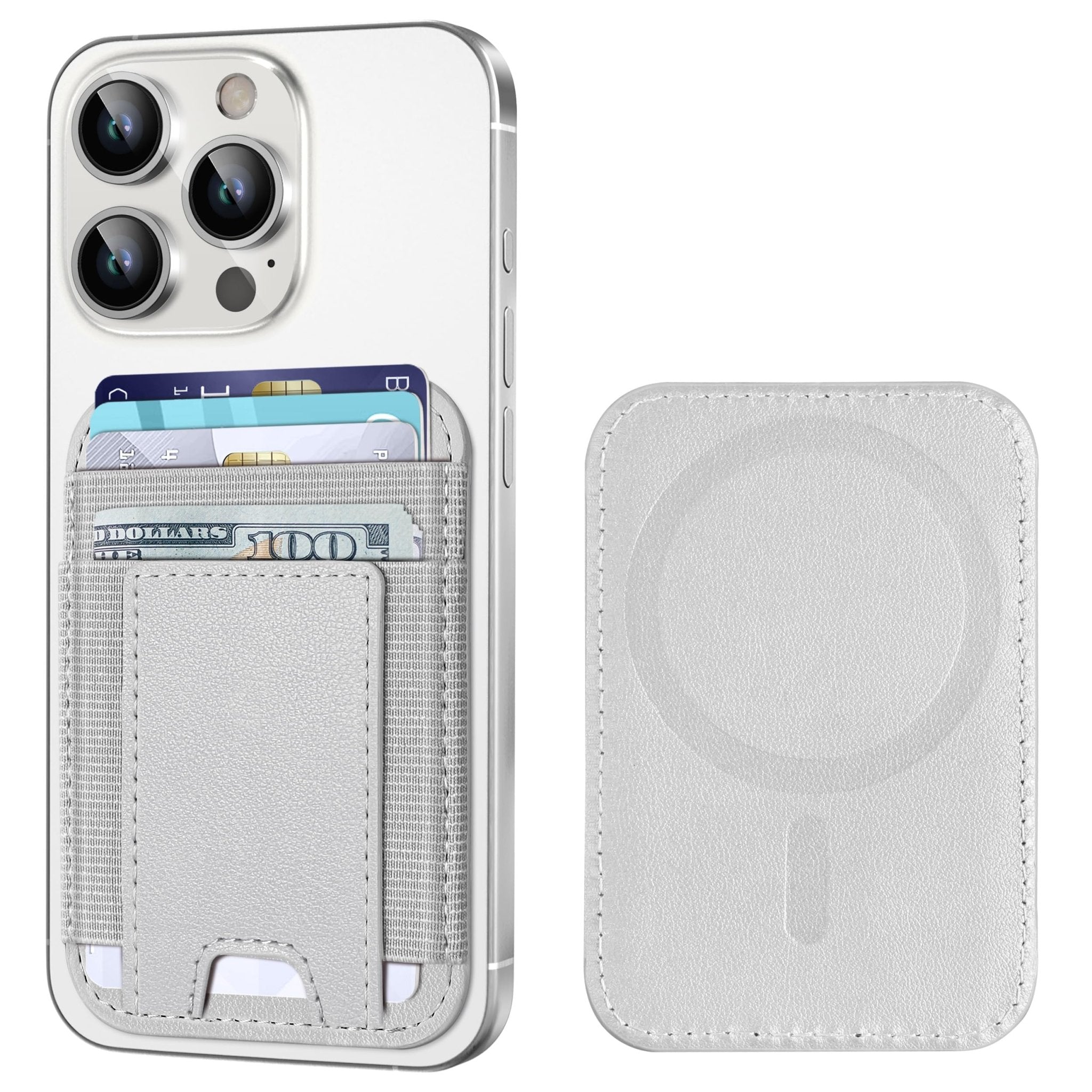 Strong MagSafe Wallet for iPhone | RFID Blocking Magnetic Leather Card Holder Fits 7 Cards Compatible with iPhone 17 16 15 14 13 12 - Abbycart